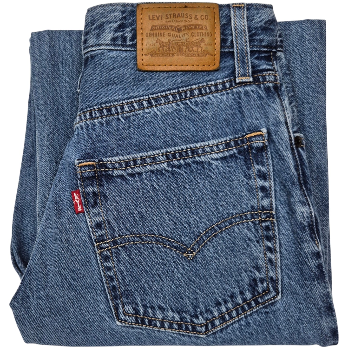 Levis Premium Jeans Womens Blue Baggy Dad Denim W27