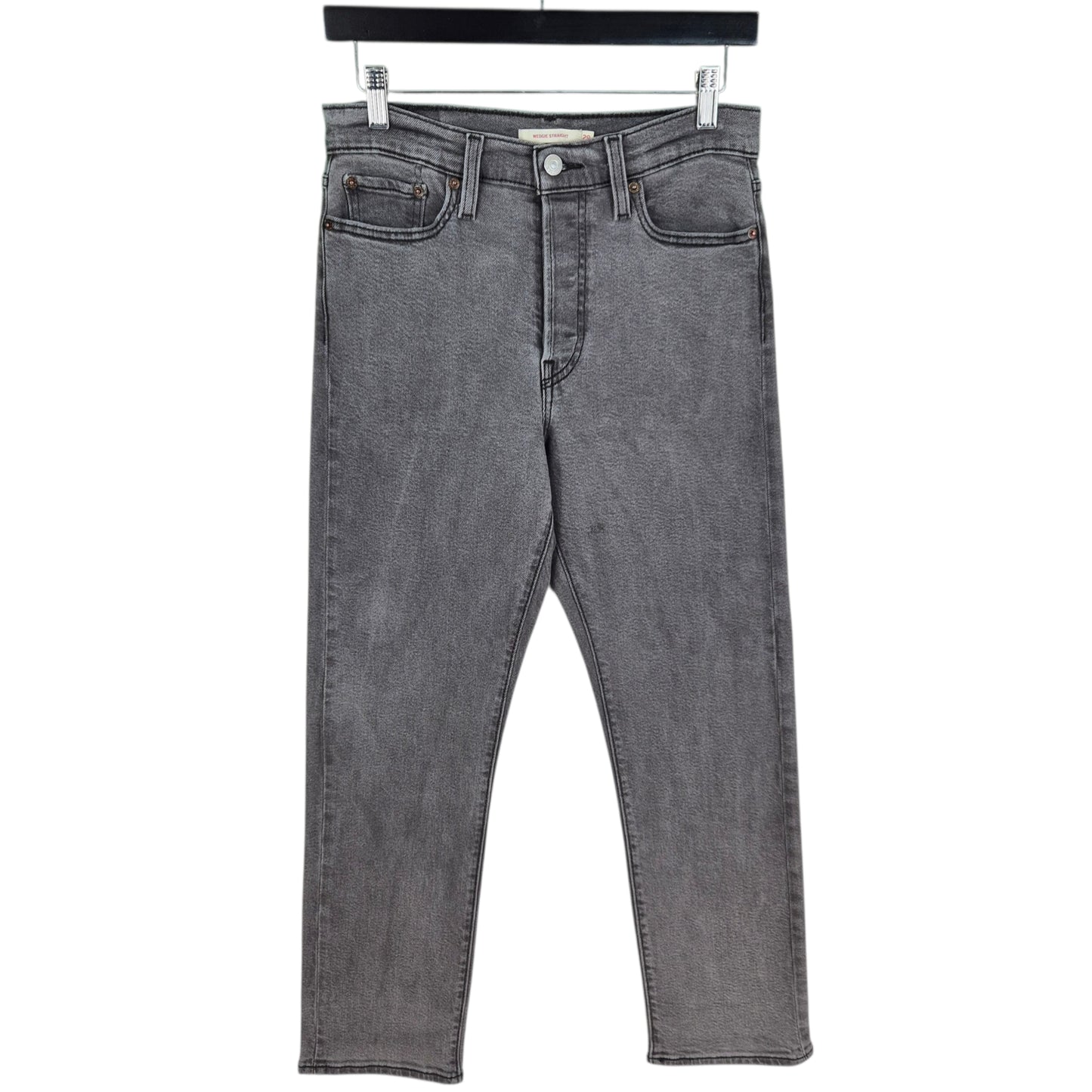 Levis Jeans Womens Grey Wedgie Straight Leg Denim W29