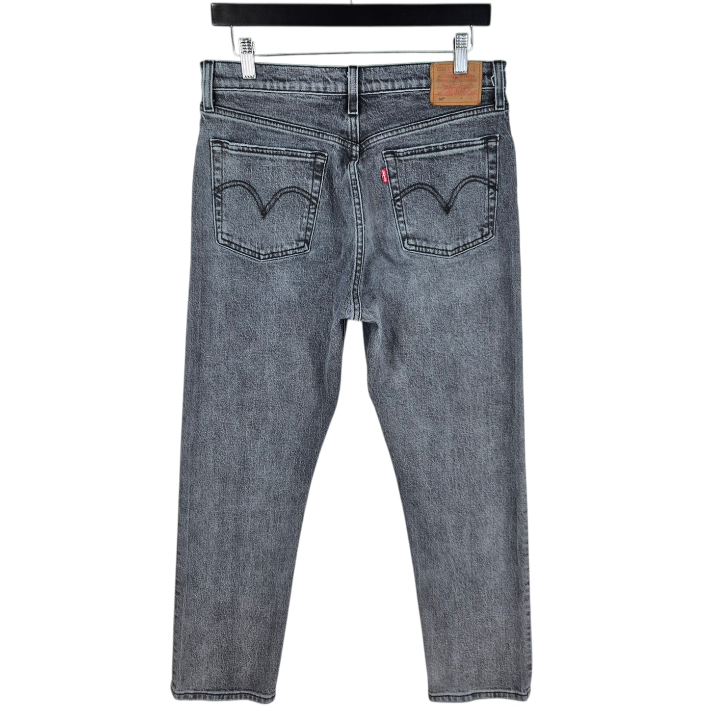 Levis Premium 501 Jeans Womens Grey Classic Heavy Denim W30