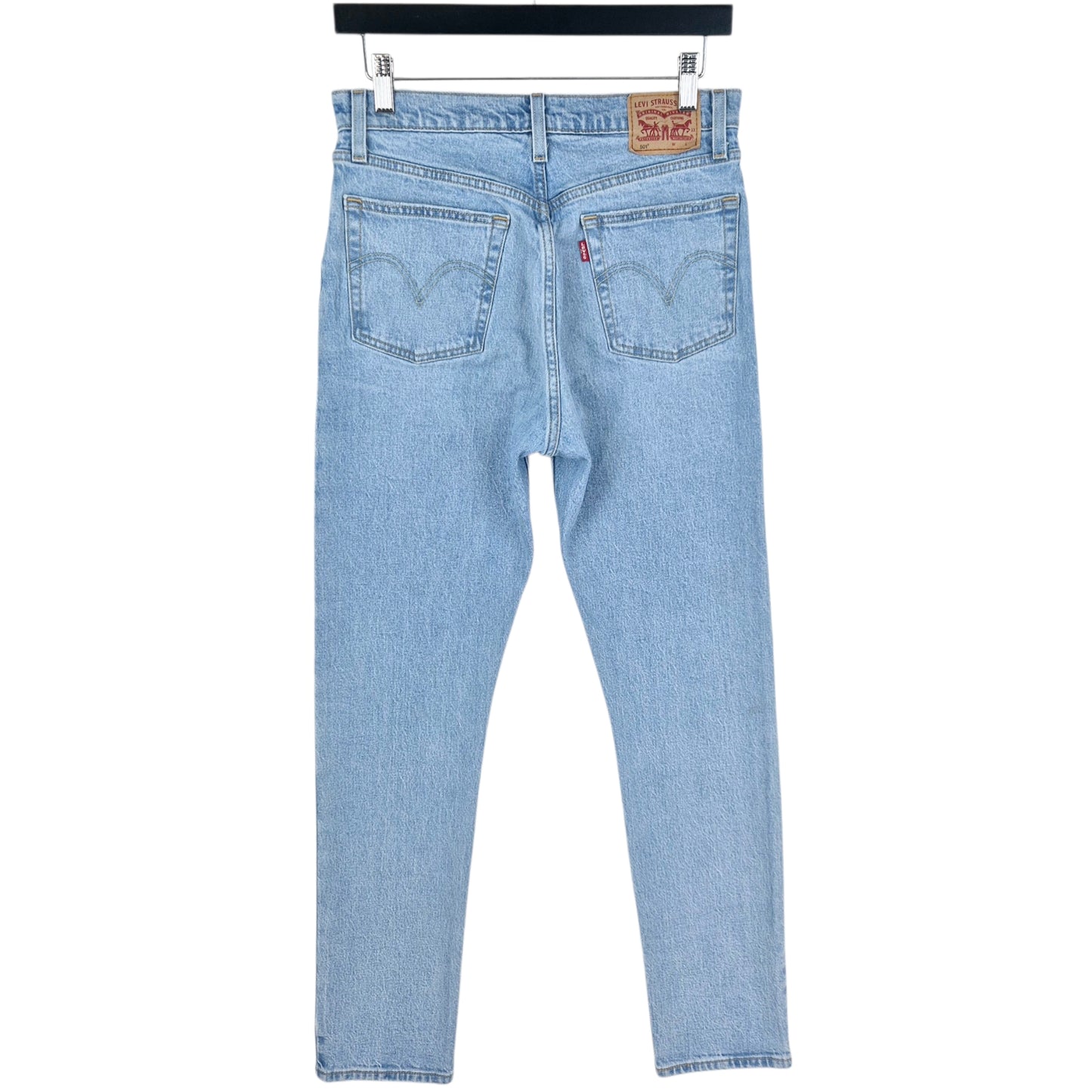 Levis 501 Jeans Womens Light Blue Heavy Slim Denim W28