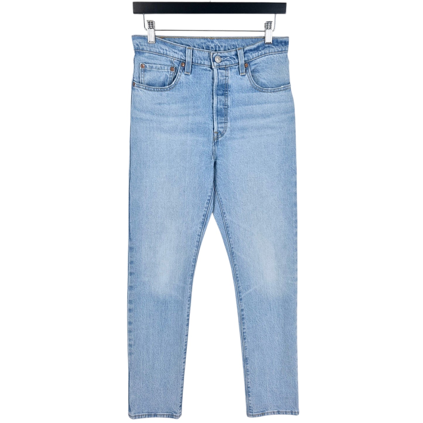 Levis 501 Jeans Womens Light Blue Heavy Slim Denim W28