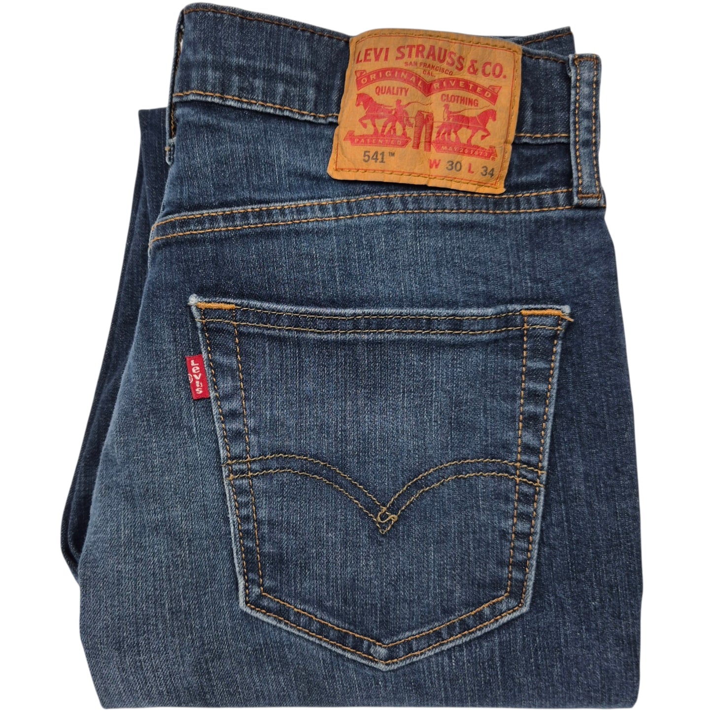 Levis 541 Jeans Dark Blue Athletic Fit Denim W30