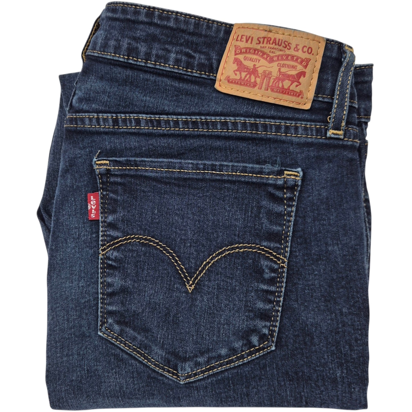 Levis 711 Jeans Womens Dark Blue Skinny Stretch Denim W31