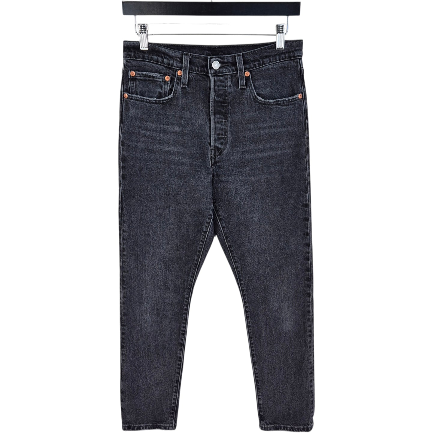 Levis 501 Jeans Womens Dark Grey Heavy Slim Denim W28