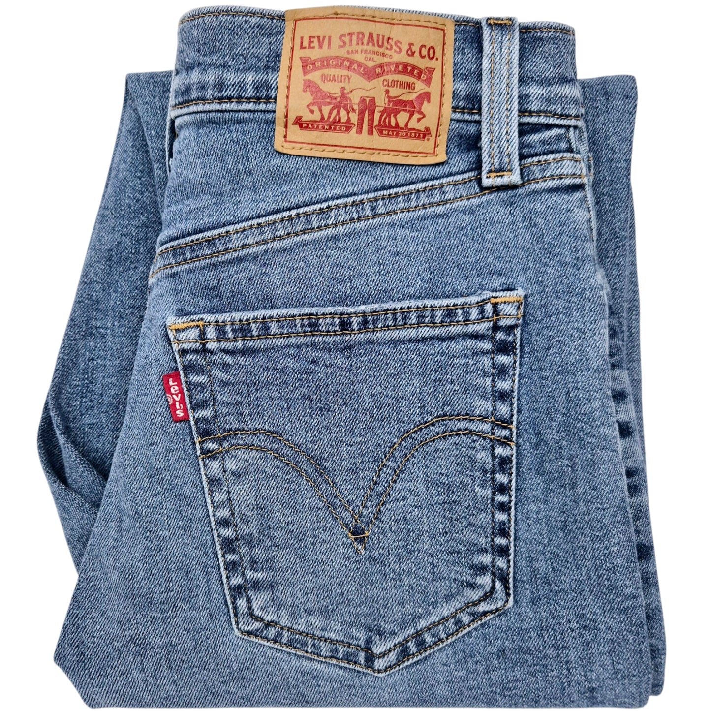 Levis Jeans Womens Blue High Waisted Mom Fit Denim W26