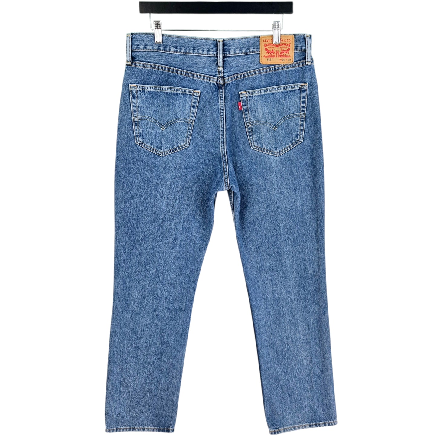 Levis 516 Jeans Heavy Rigid Regular Straight Leg Denim W35