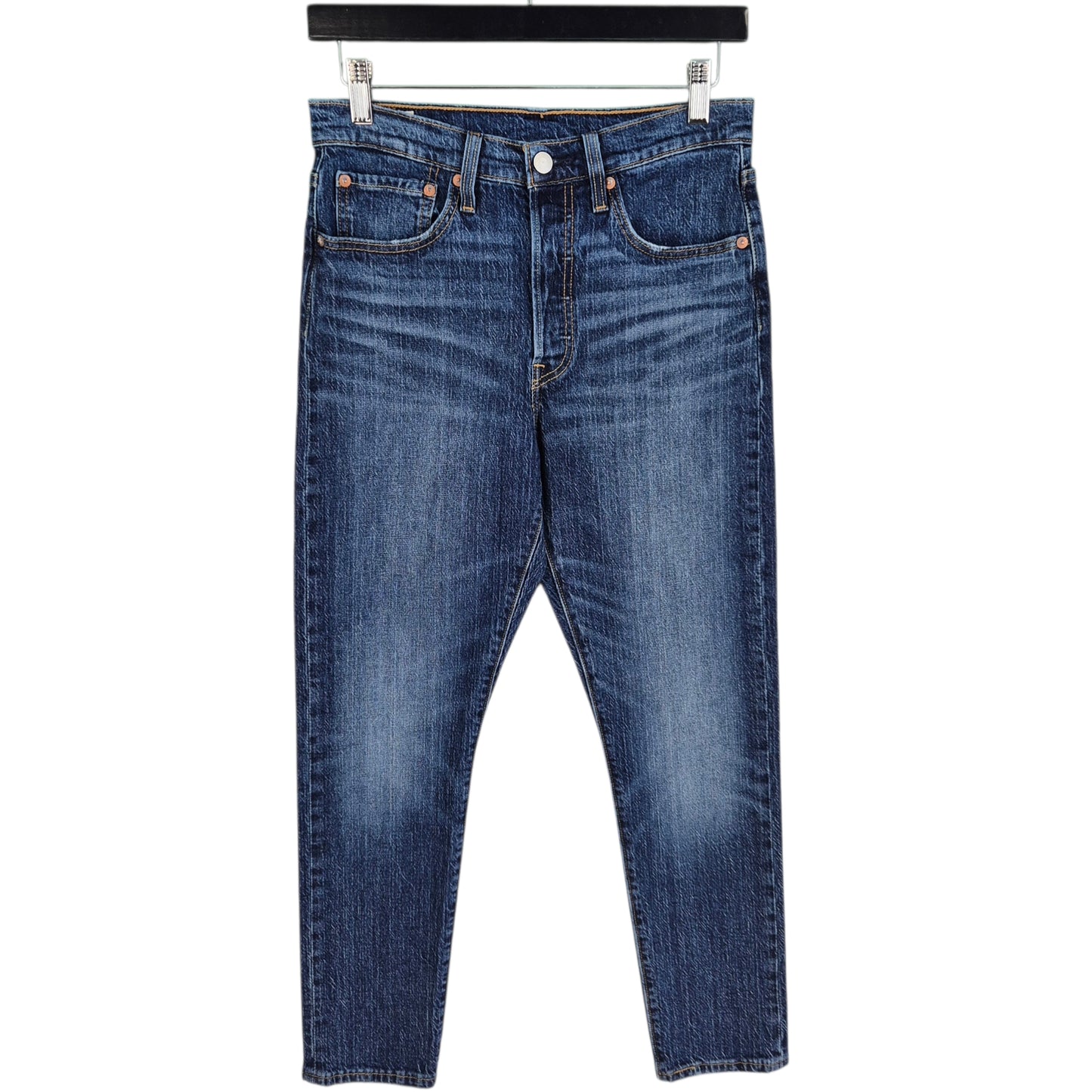 Levis Premium 501 Jeans Womens Dark Blue Slim Fit Denim W27