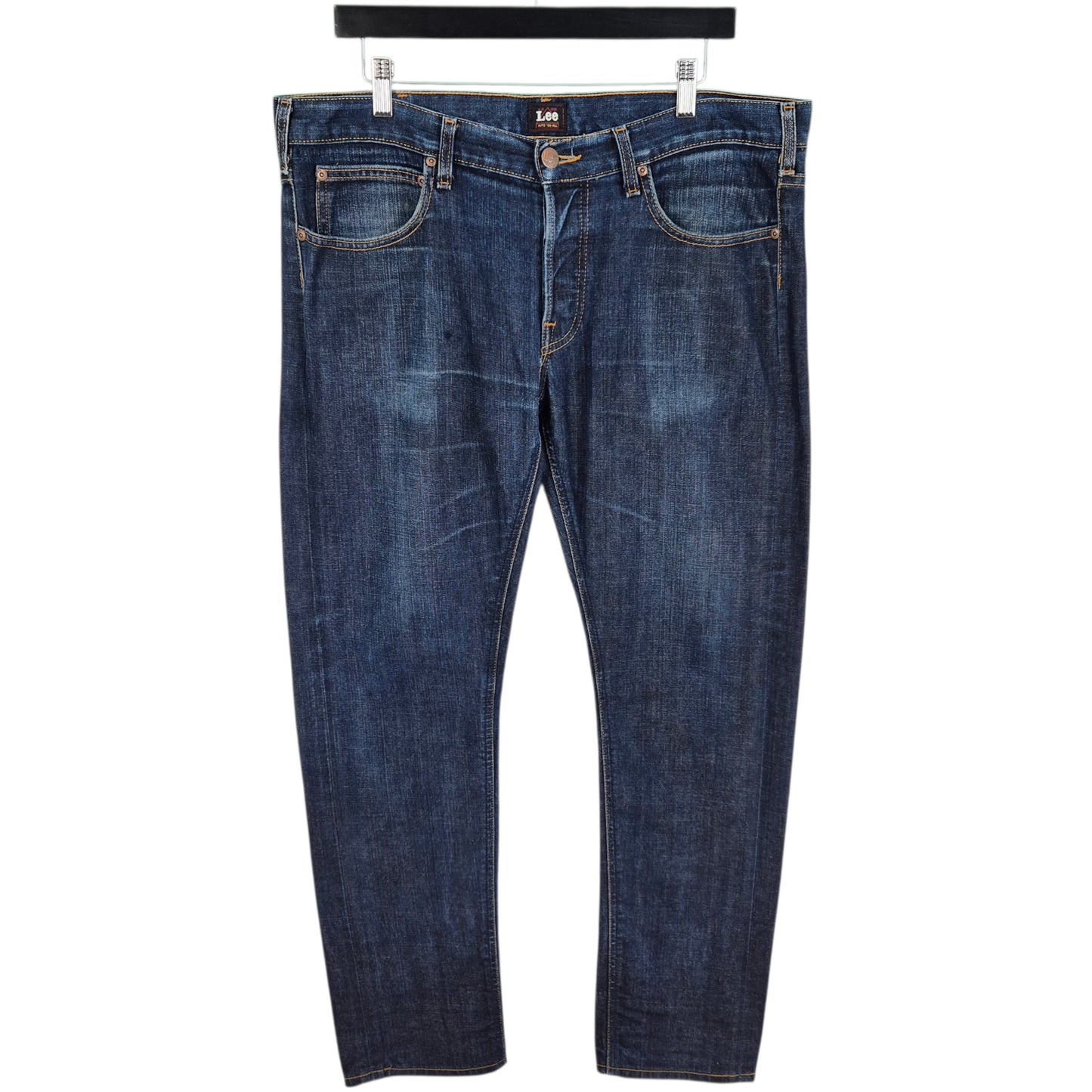 Lee Jeans Dark Blue Heavy Rigid Regular Straight Leg Denim W37