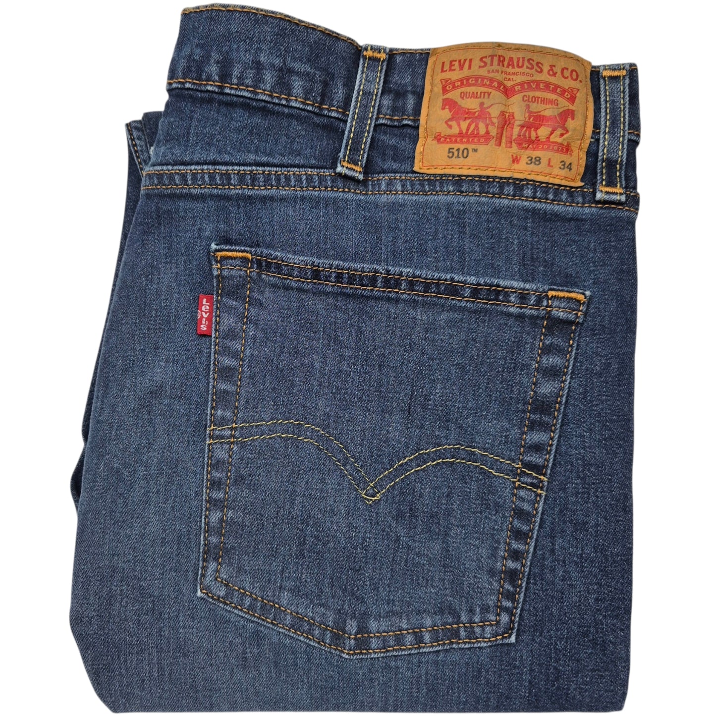 Levis 510 Jeans Dark Blue Heavy Skinny Fit Denim W38