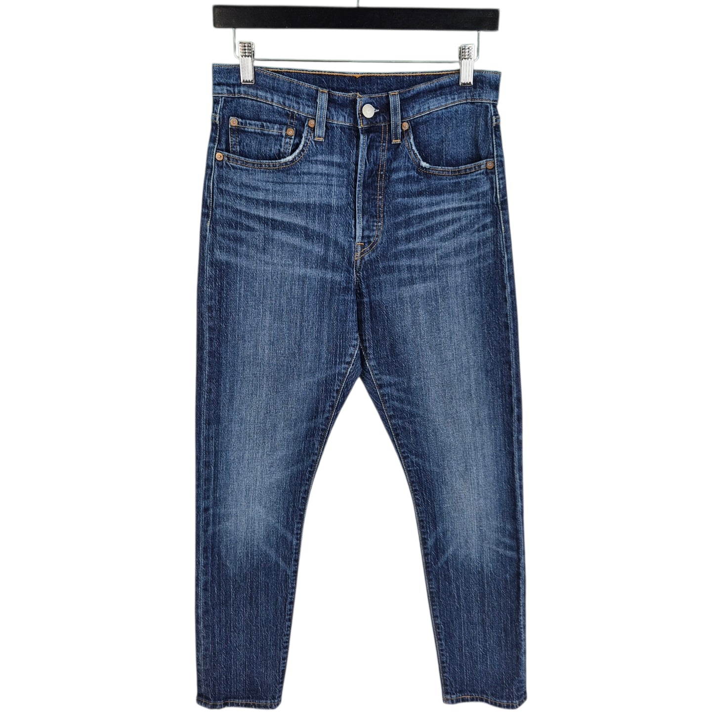 Levis Premium 501 Jeans Womens Dark Blue Slim Fit Denim W28