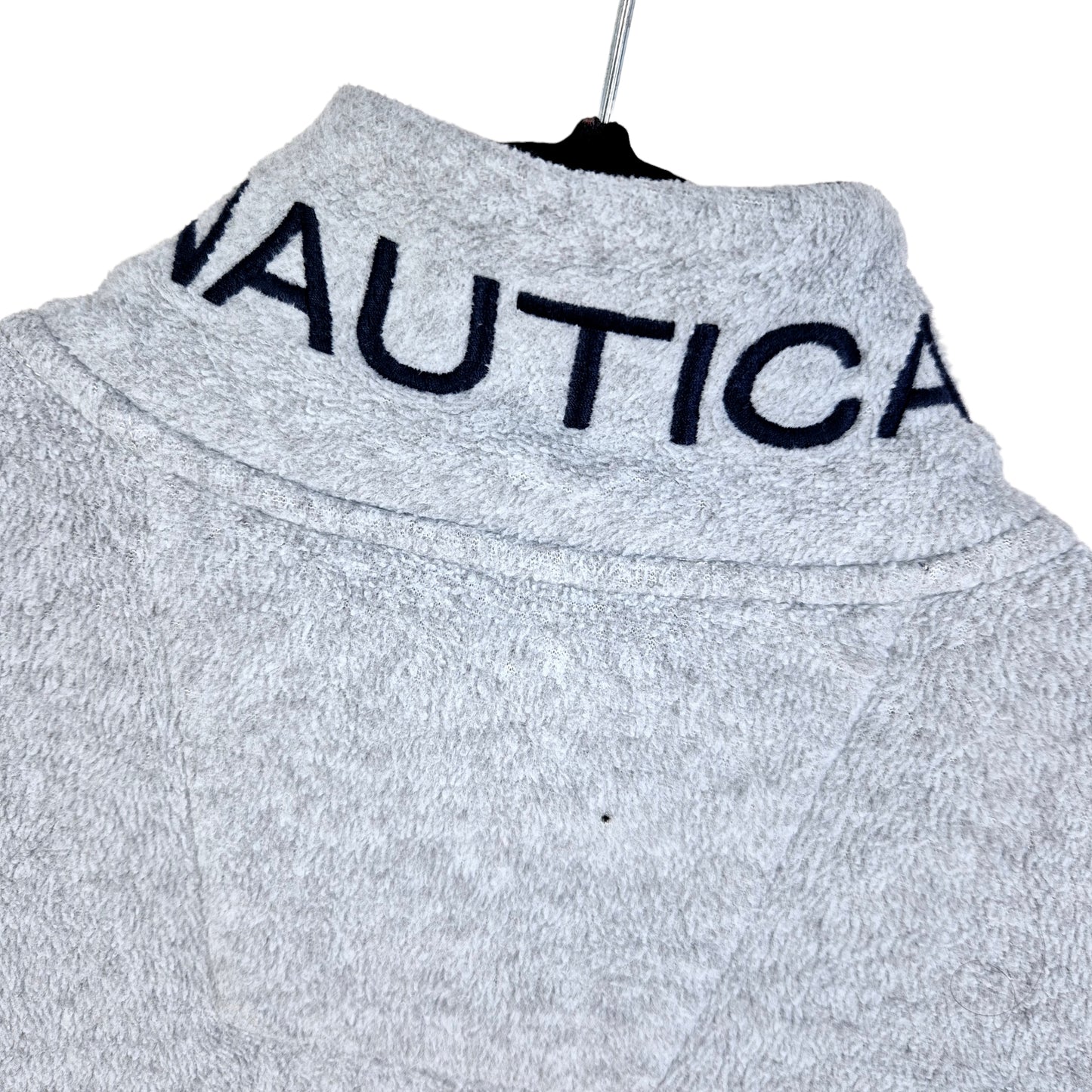 Nautica Grey Fleece Zip Jumper Size M