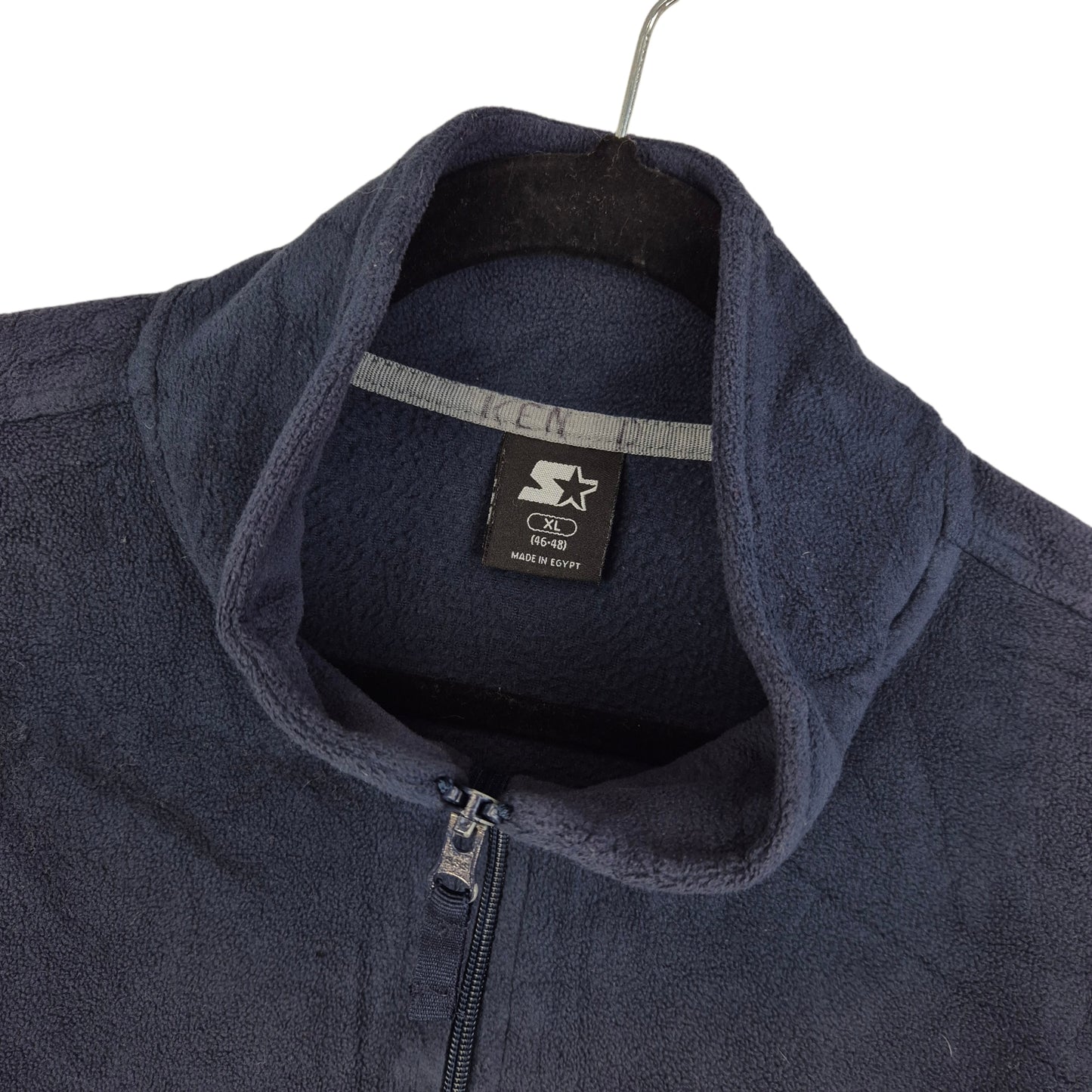 Vintage Starter Dark Blue Fleece Zip Jumper Size XL