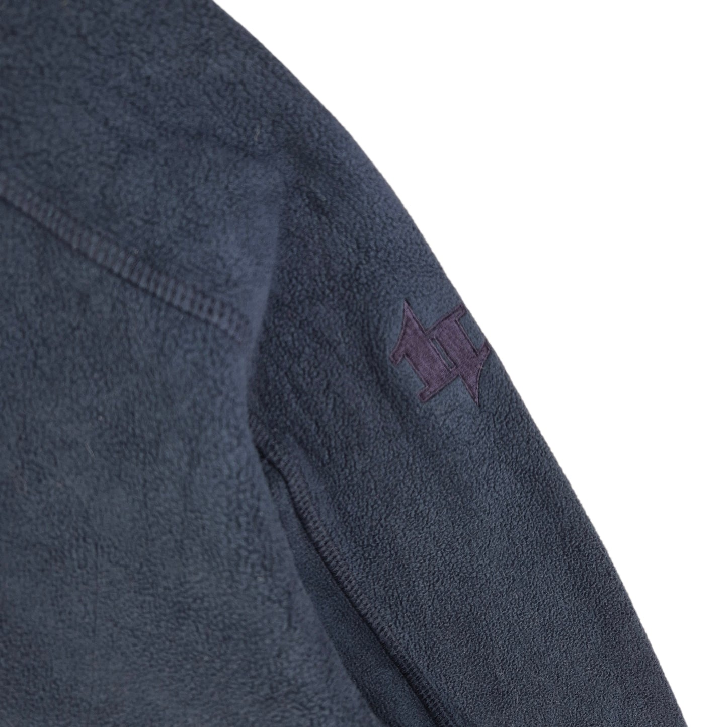 LL Bean Dark Blue Quarter Zip Fleece Jumper Size XL