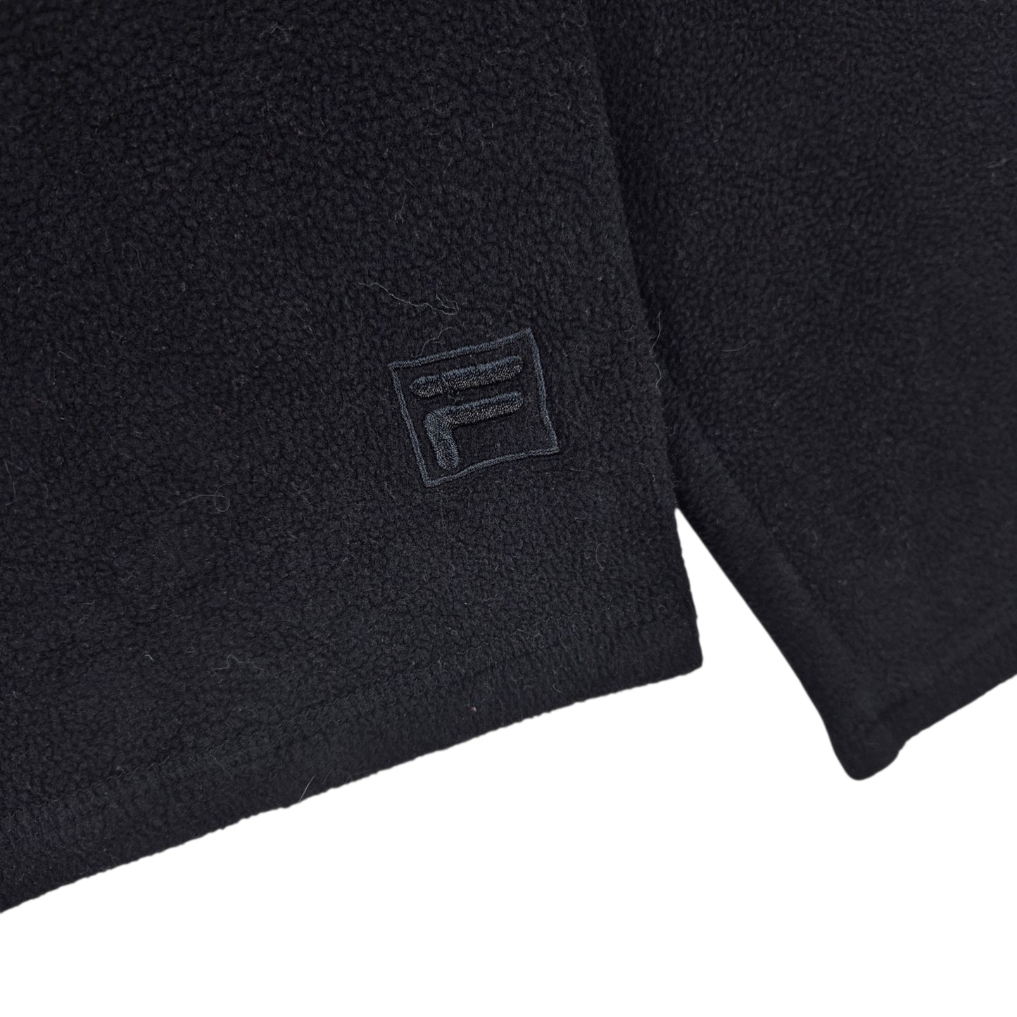 FILA Black Quarter Zip Fleece Jumper Size M