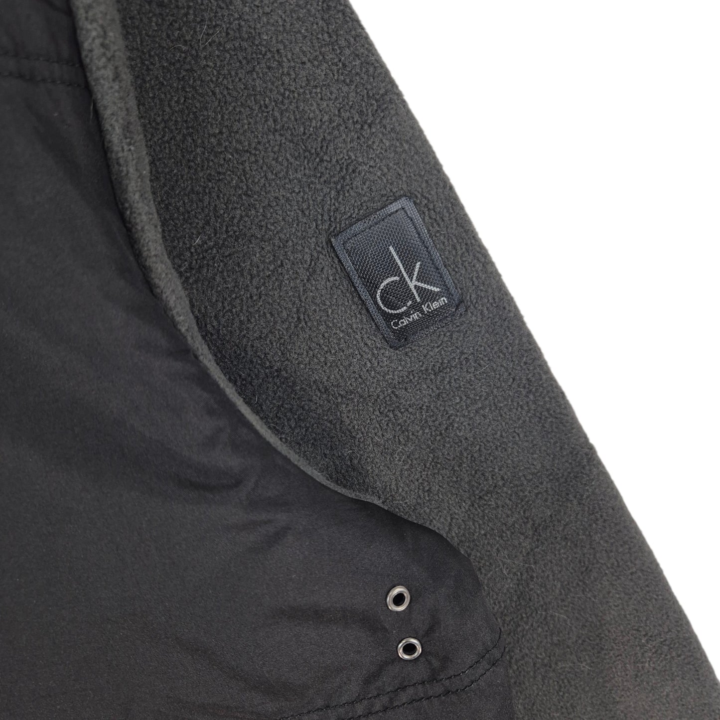 Calvin Klein Grey Fleece Zip Jumper Size L