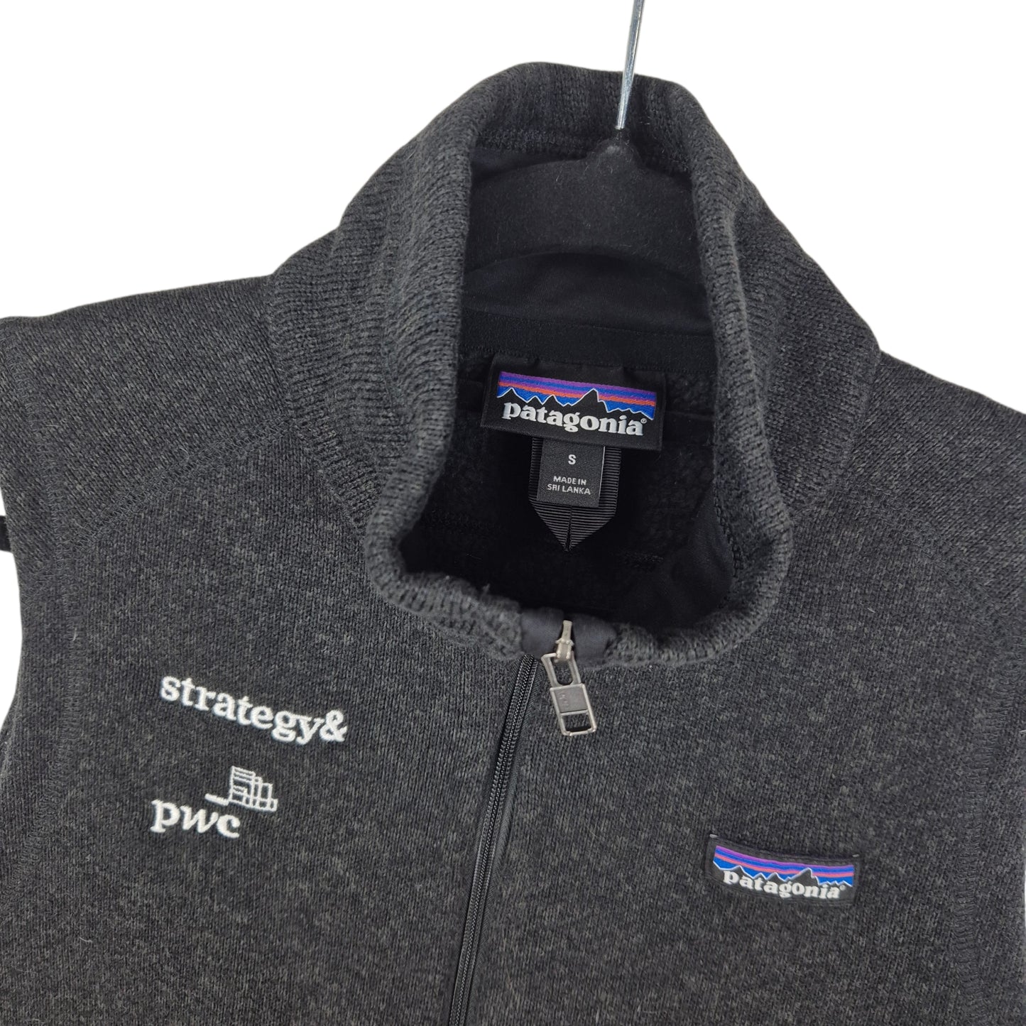 Patagonia PWC Dark Grey Fleece Zip Vest Size S