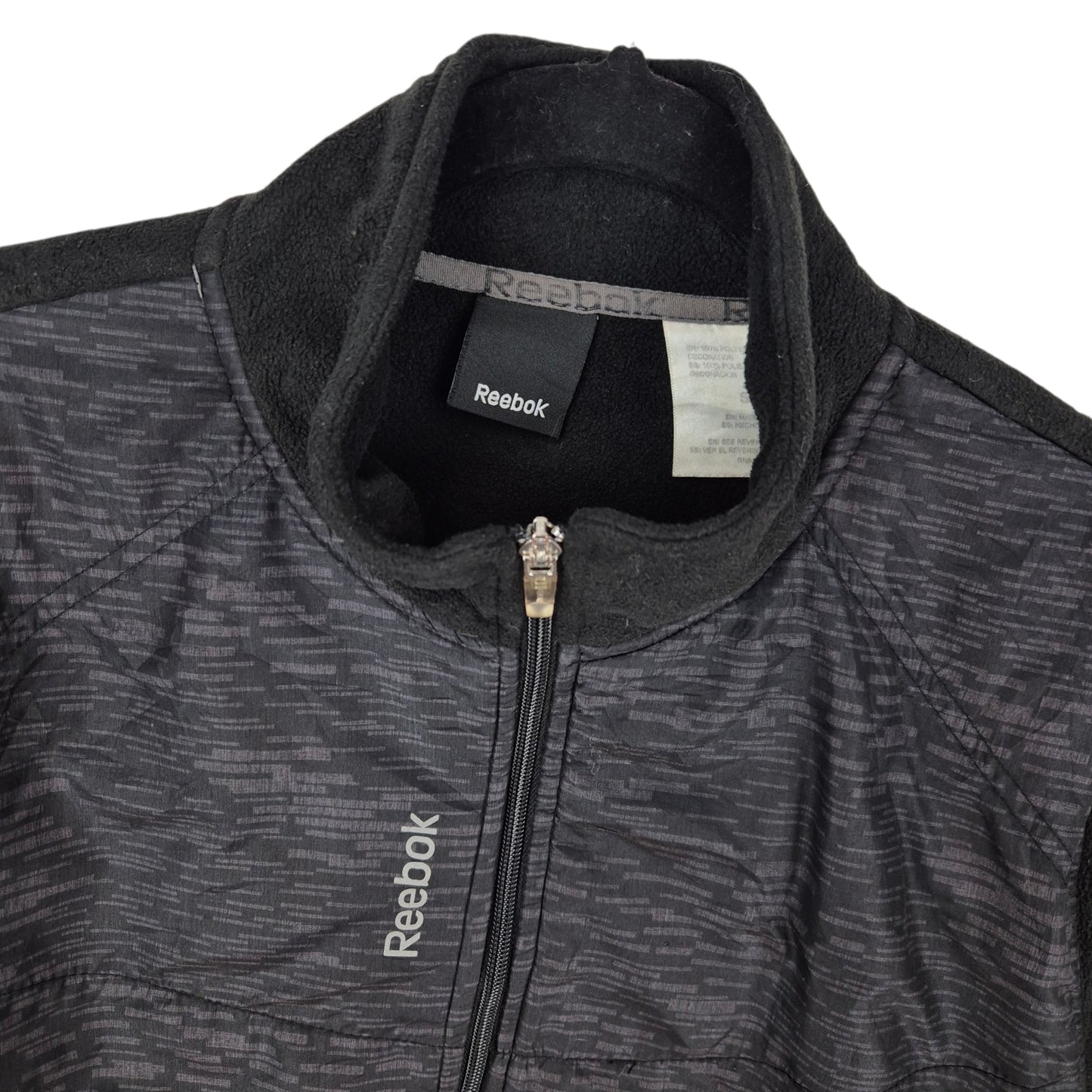 Reebok Black Fleece Zip Jumper Size S