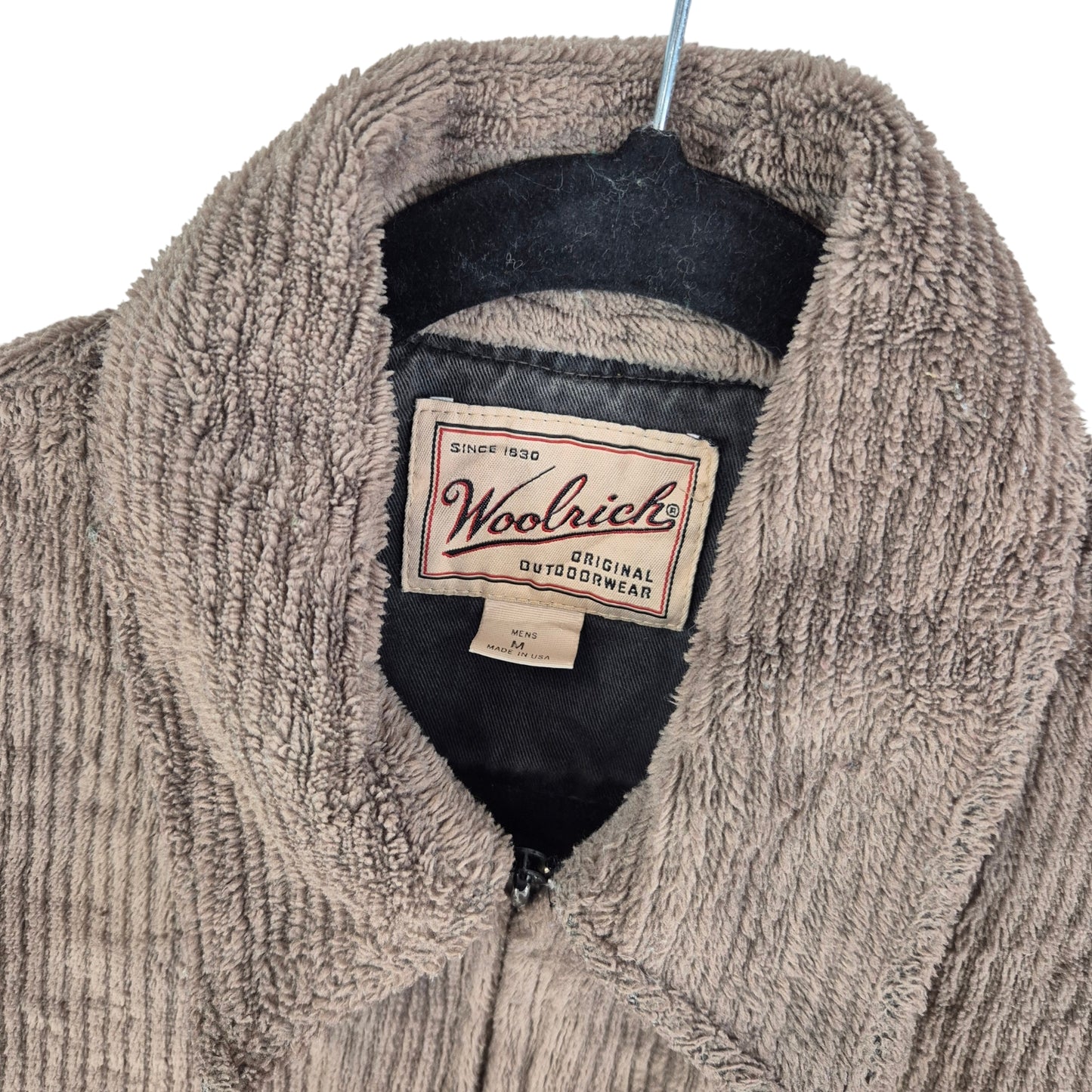 Vintage Woolrich 90's Brown USA Made Fleece Jacket Size M