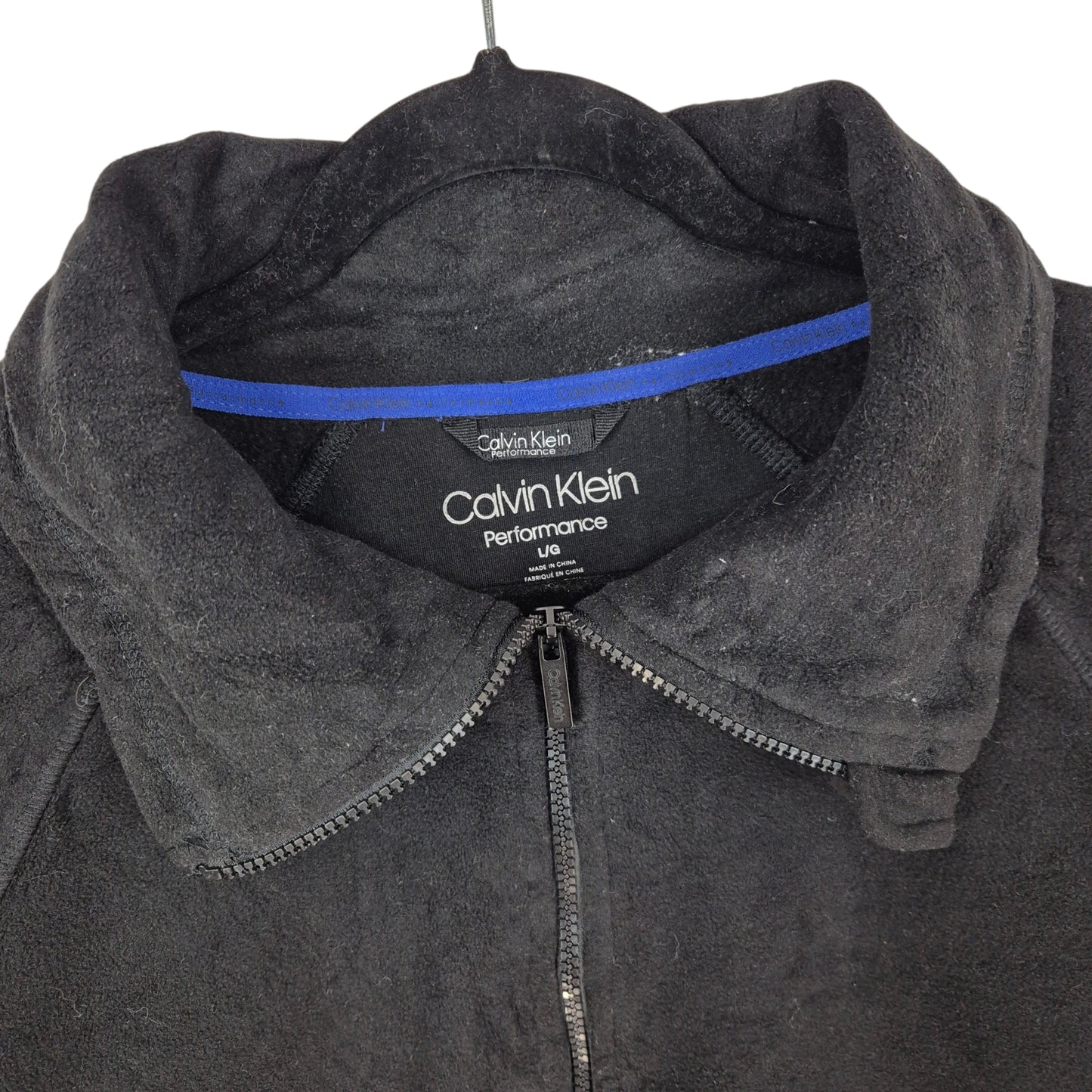 Calvin Klein Performance Womens Black Turtle Fleece Zip Jumper Size L