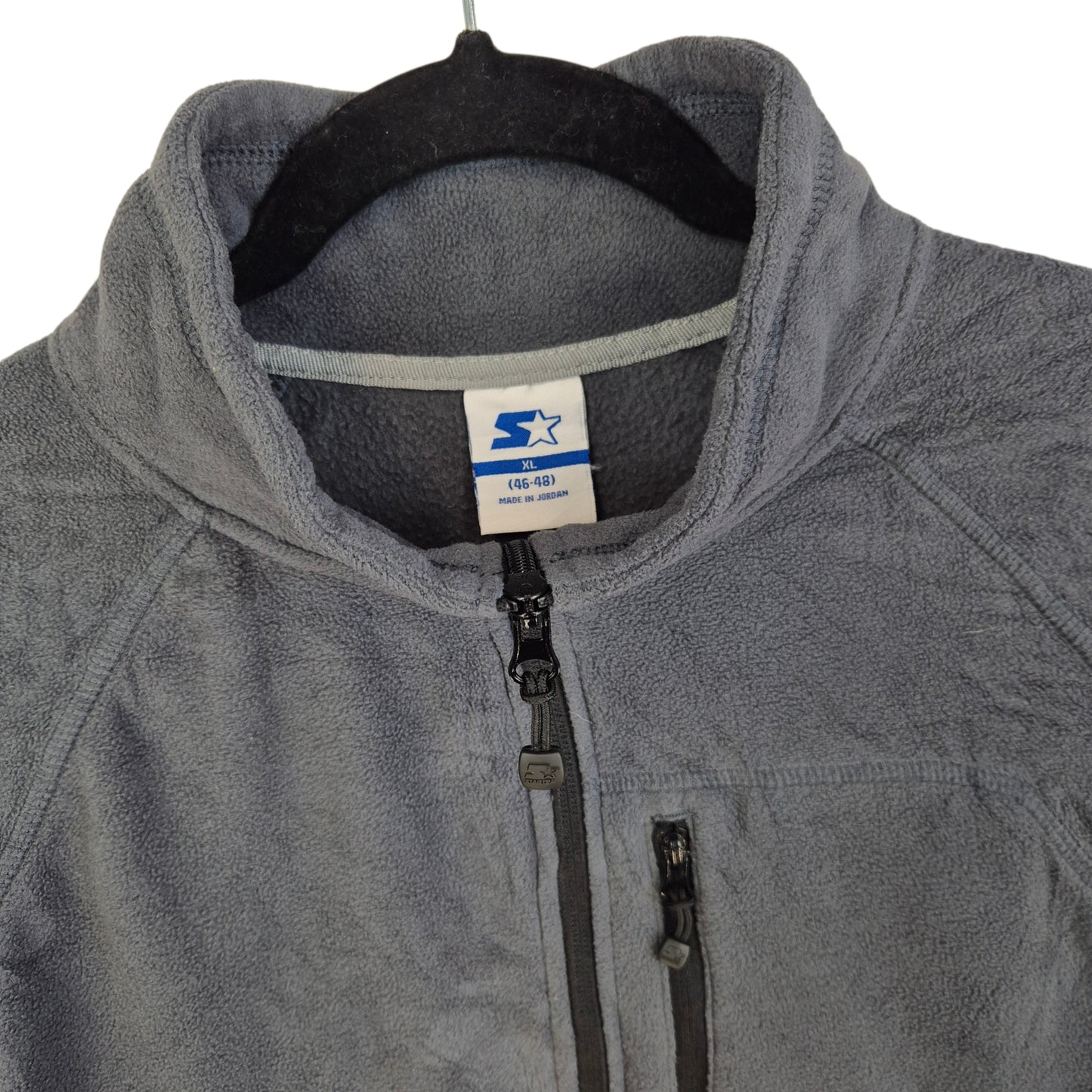 Starter Grey Quarter Zip Fleece Jumper Size XL