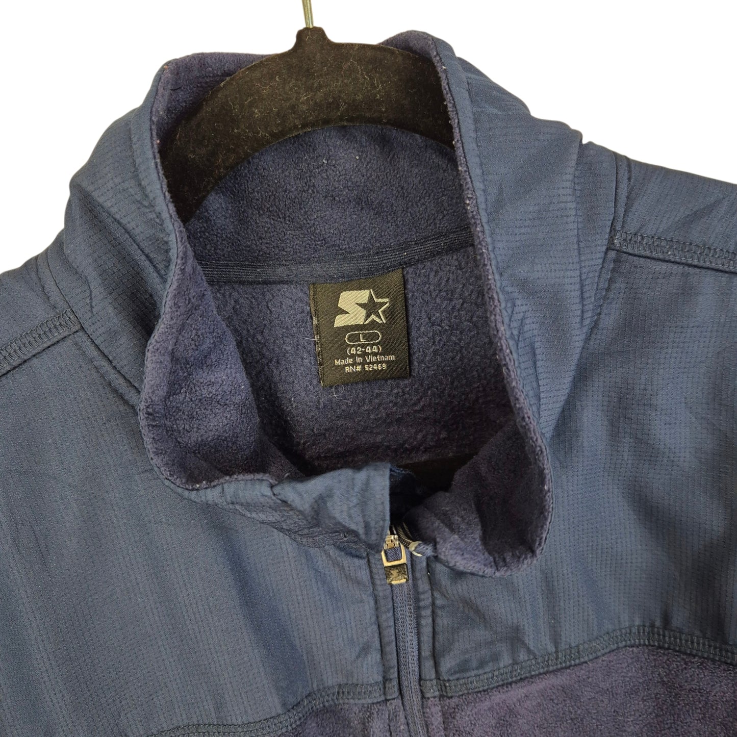 Vintage Starter 2000's Dark Blue Fleece Zip Jumper Size L