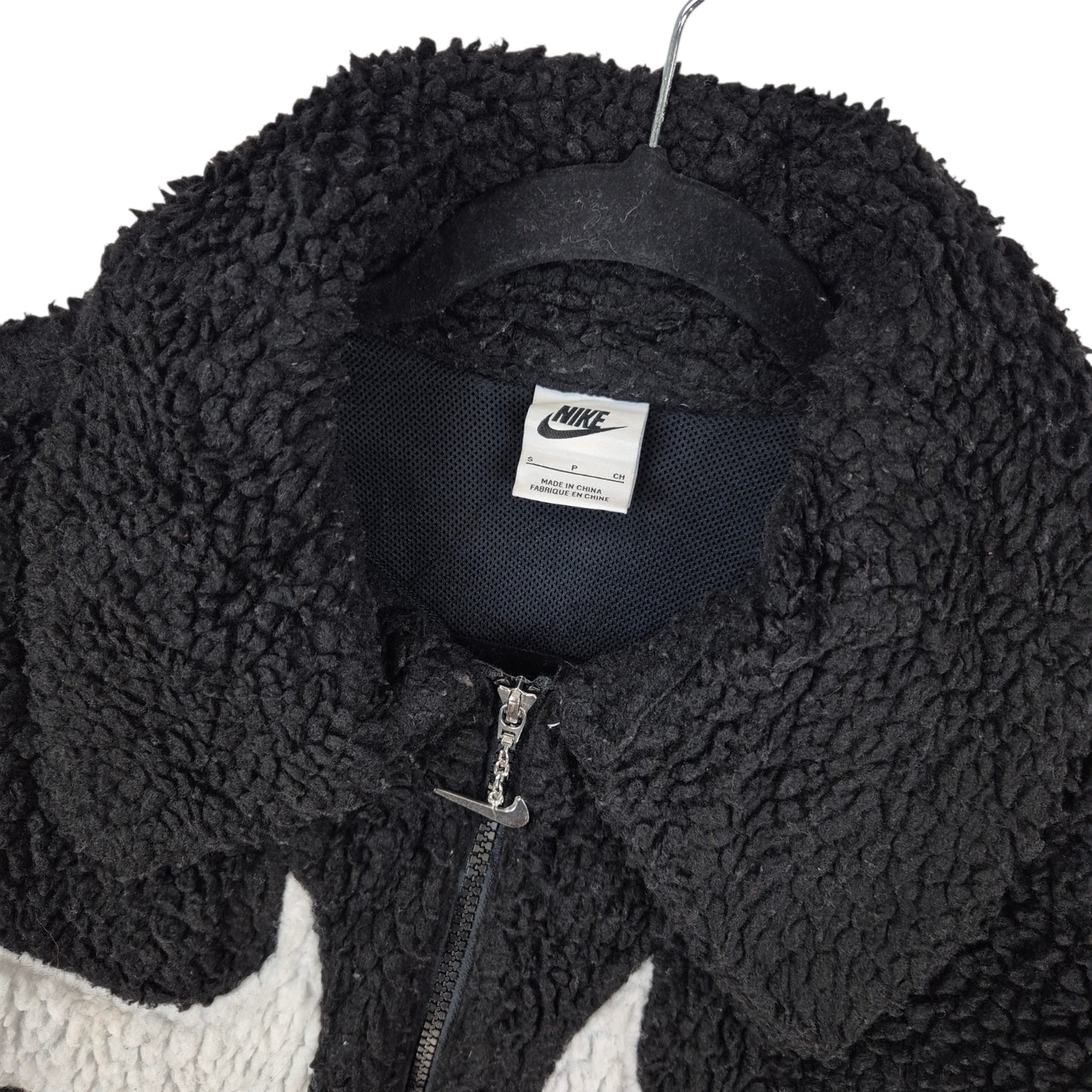 Nike Black Oversized Fleece Jacket Size S