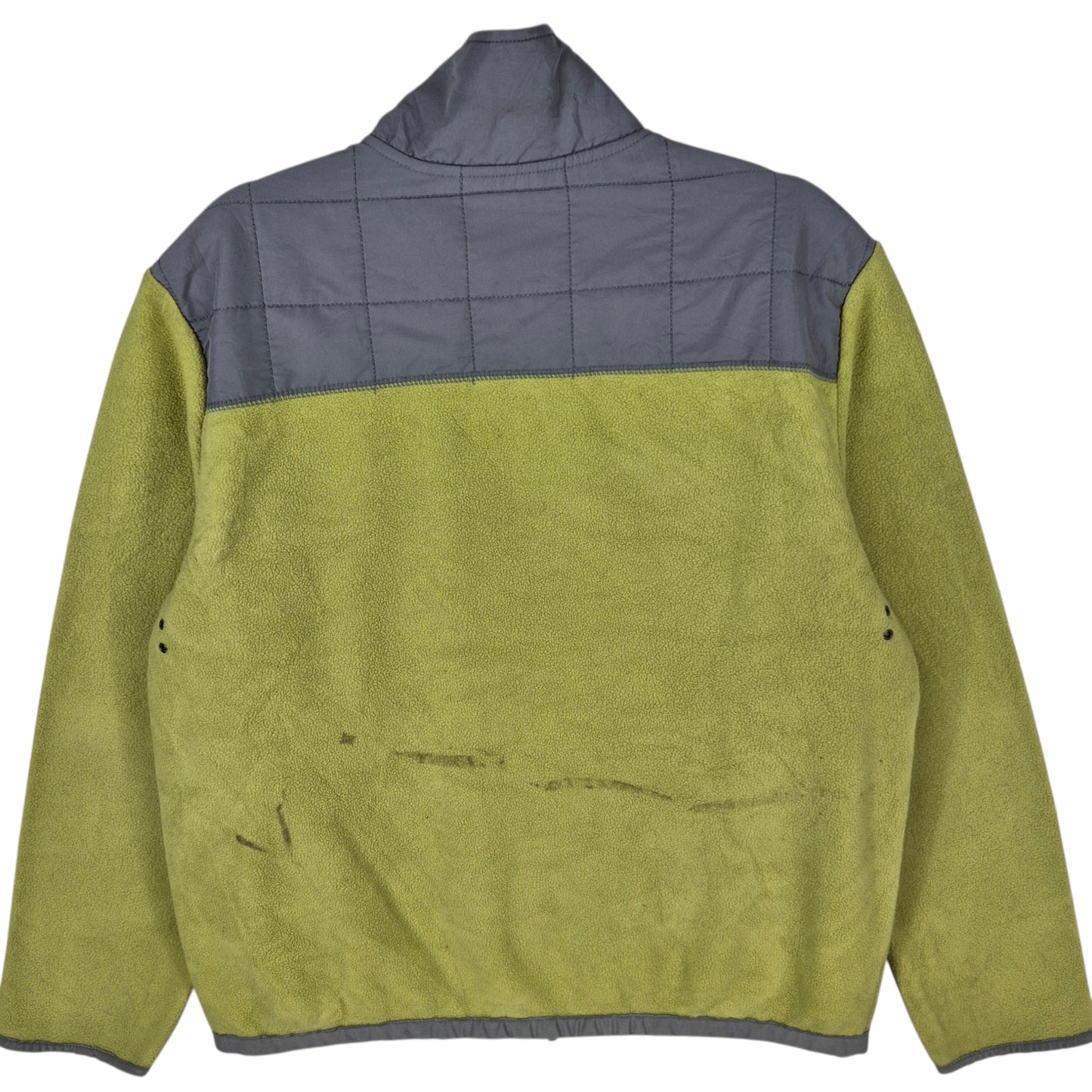 Calvin Klein Lime Green & Grey Fleece Zip Jumper Size M