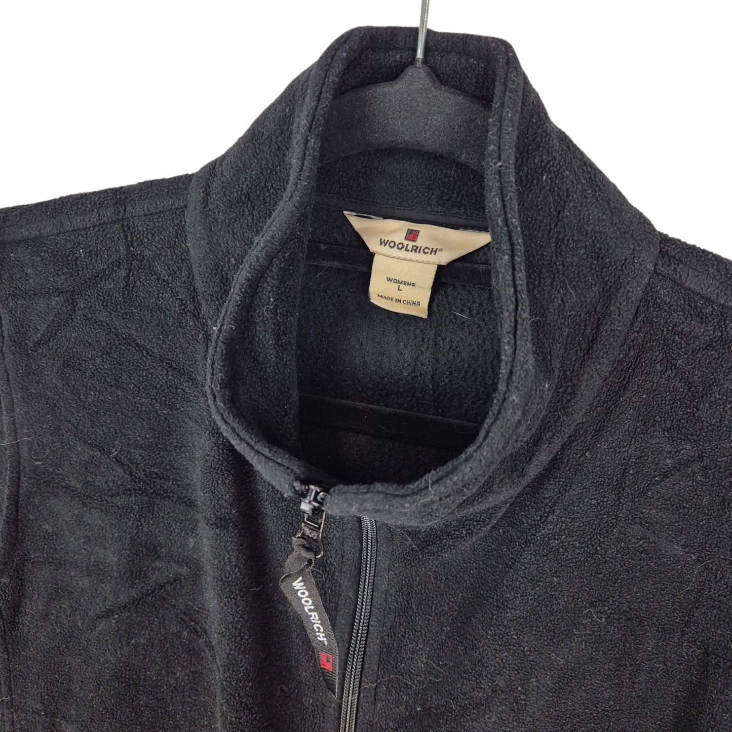 Woolrich Womens Black Fleece Vest Size L