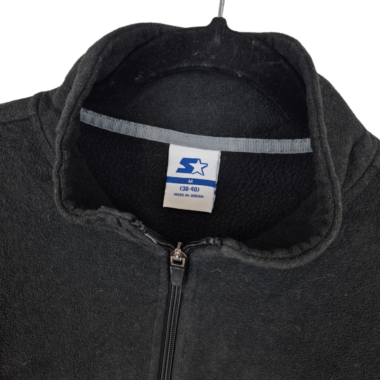 Starter Black Fleece Zip Jumper Size M