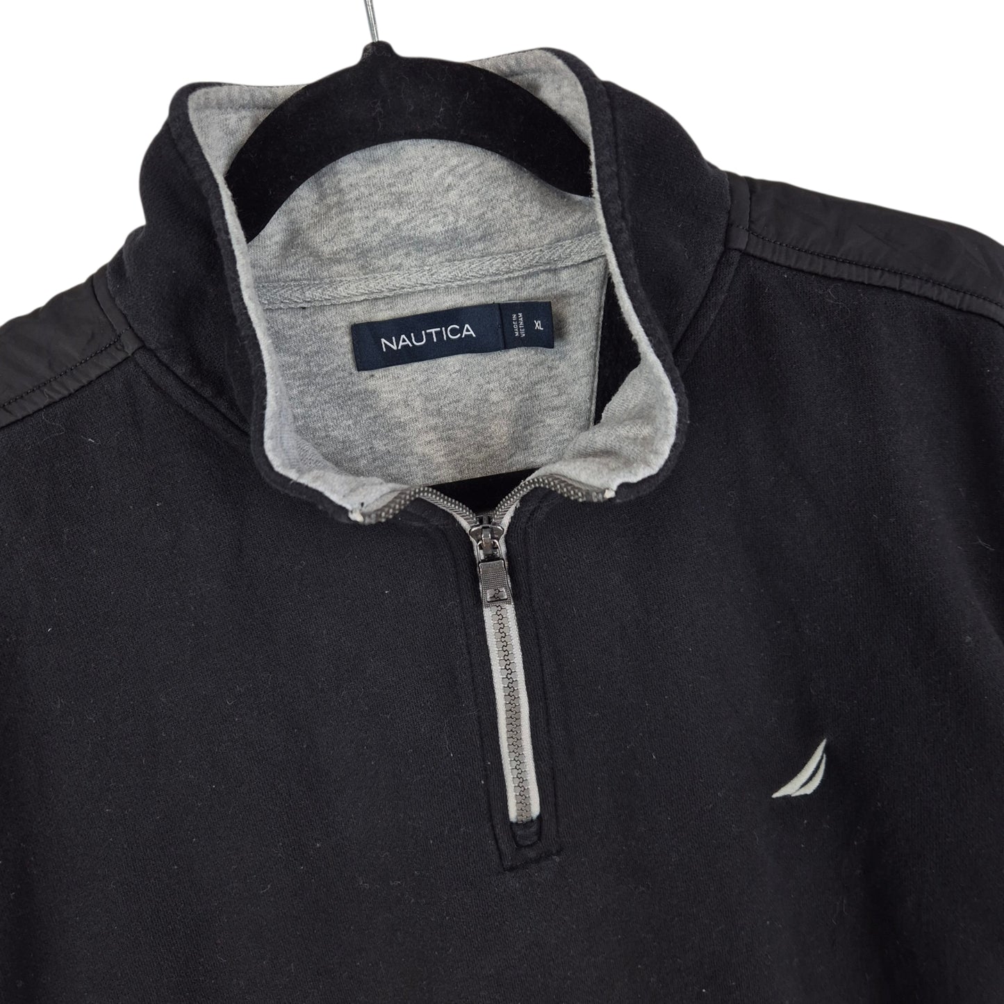 Nautica Black Quarter Zip Sweater Size XL