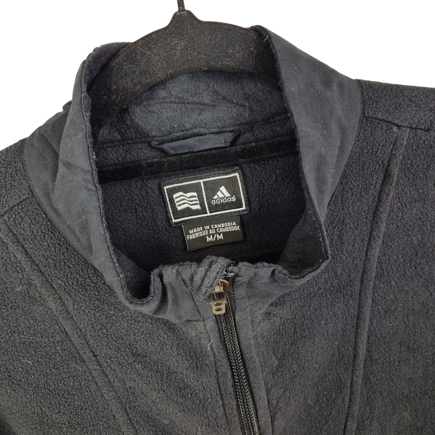 Adidas Climaproof Black Slim Fleece Vest Size M
