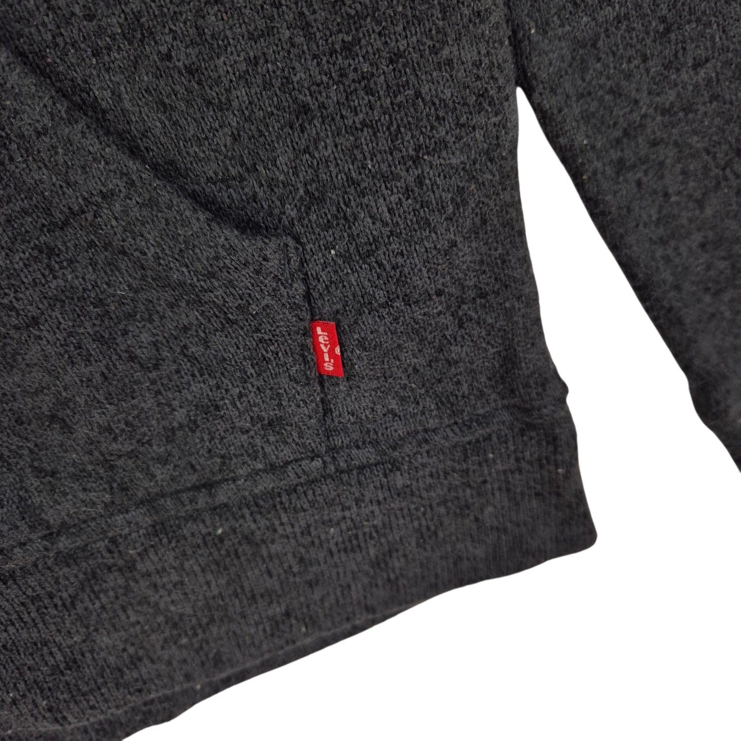Levis Grey Fleece Zip Hoodie Size M