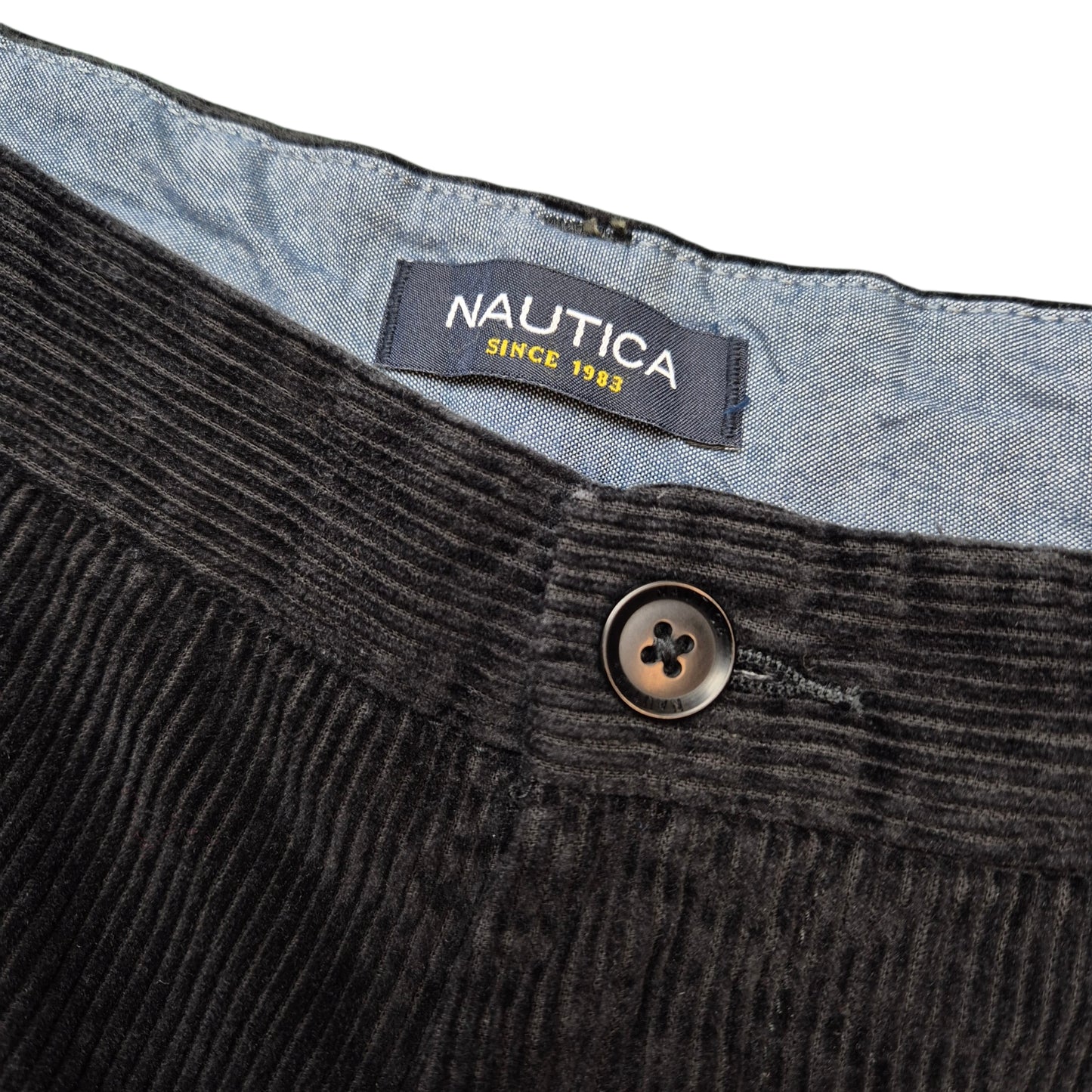 Nautica Black Classic Fit Corduroy Pants W36