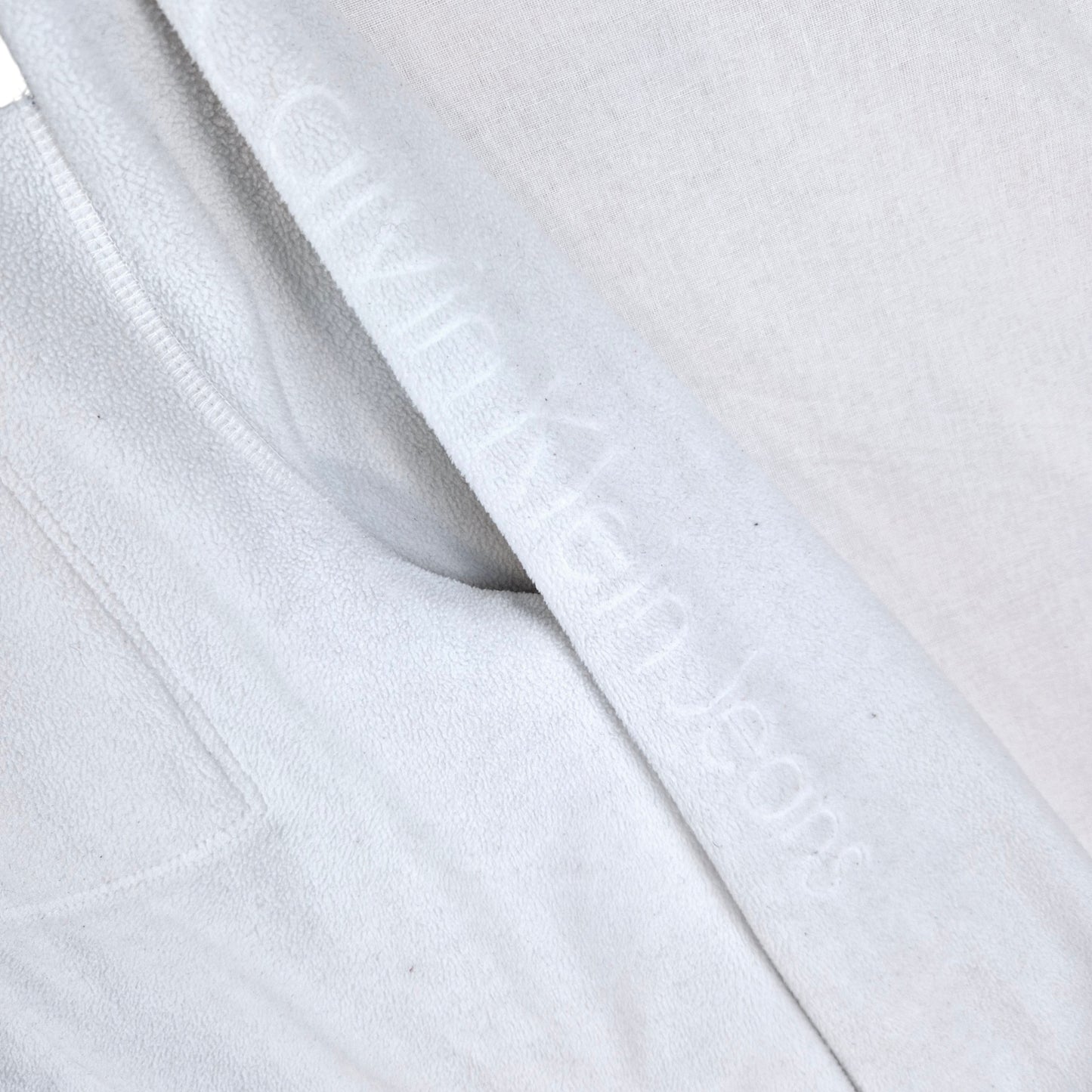 Calvin Klein White Fleece Zip Jumper Size L