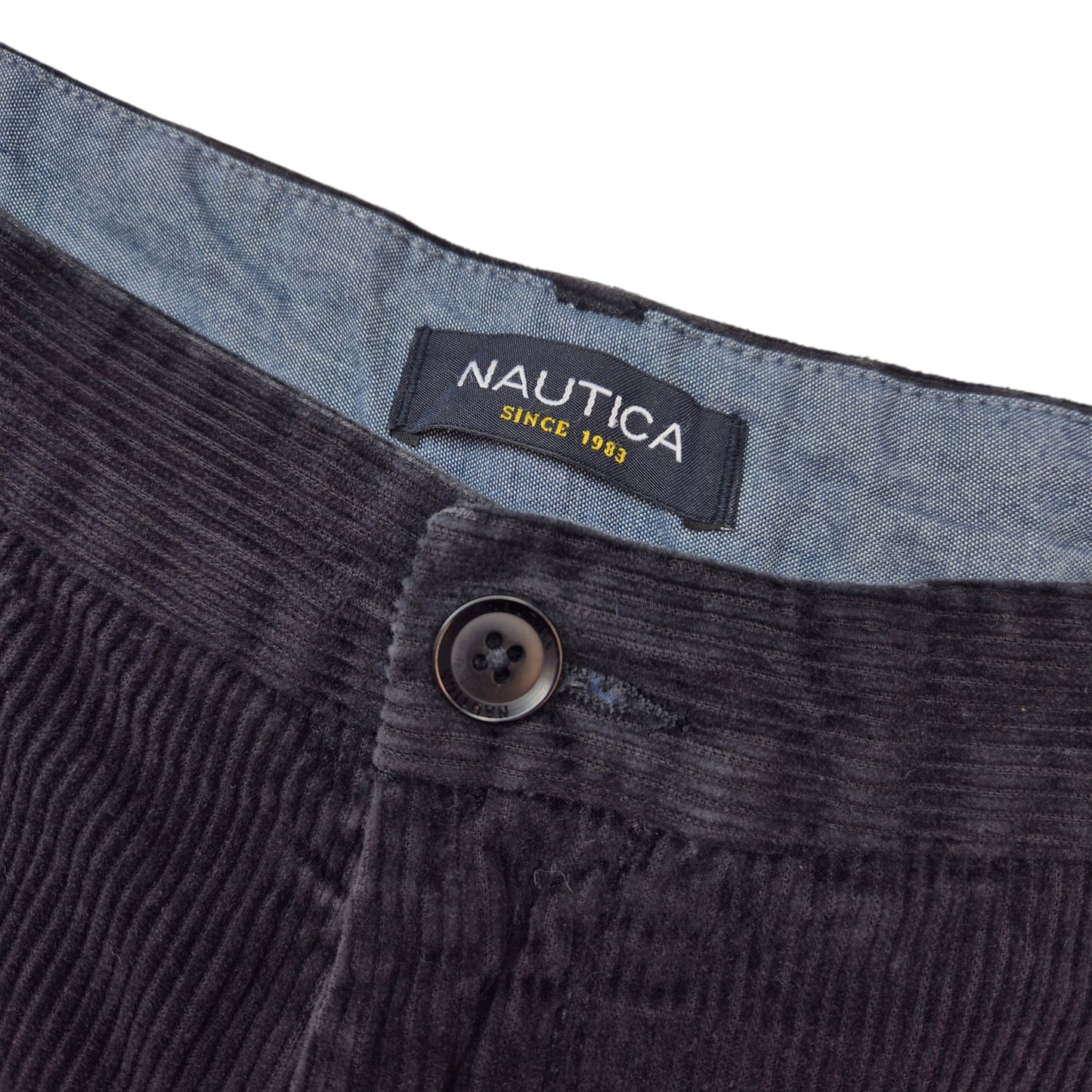 Nautica Black Classic Fit Corduroy Pants W33