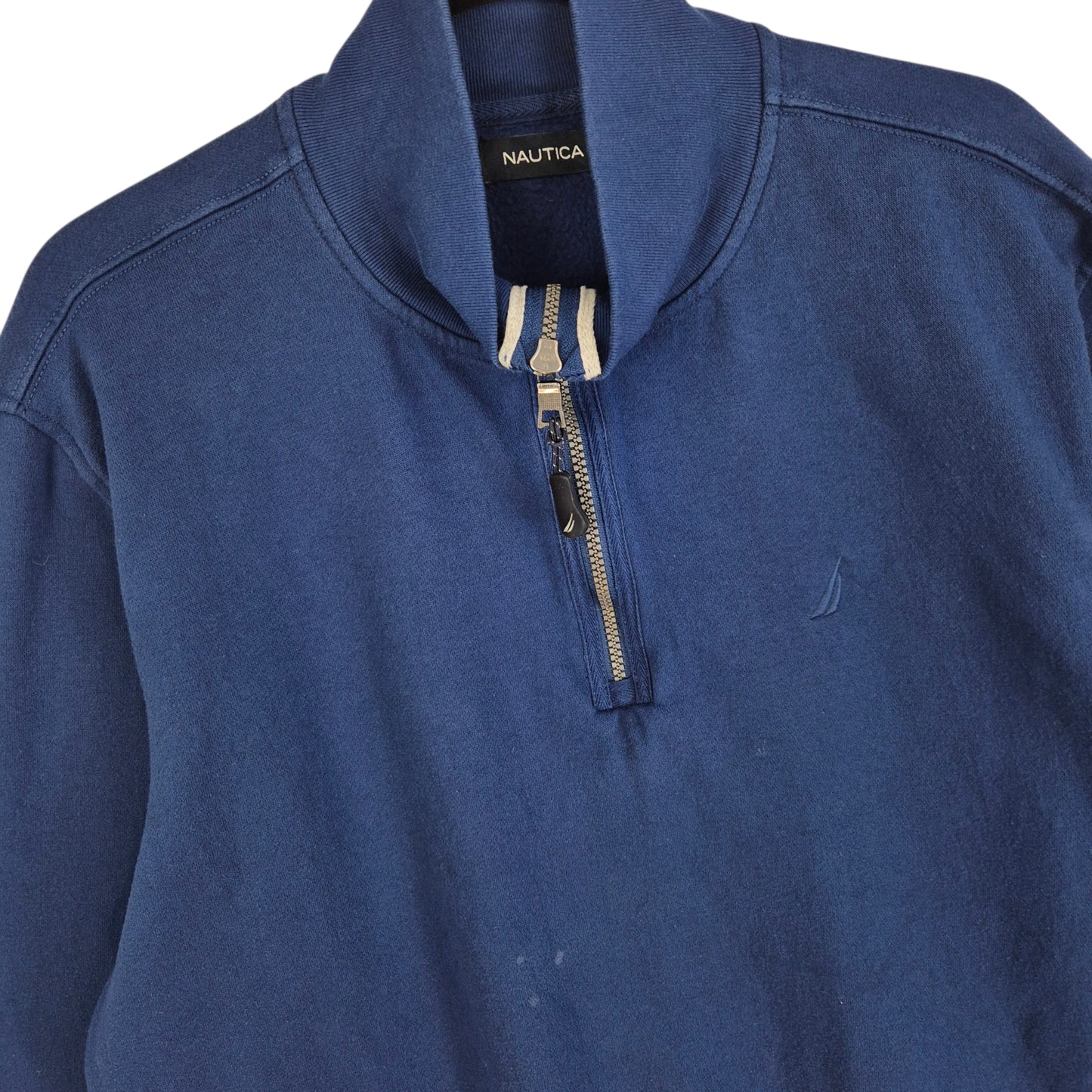 Nautica Blue Quarter Zip Sweater Size L
