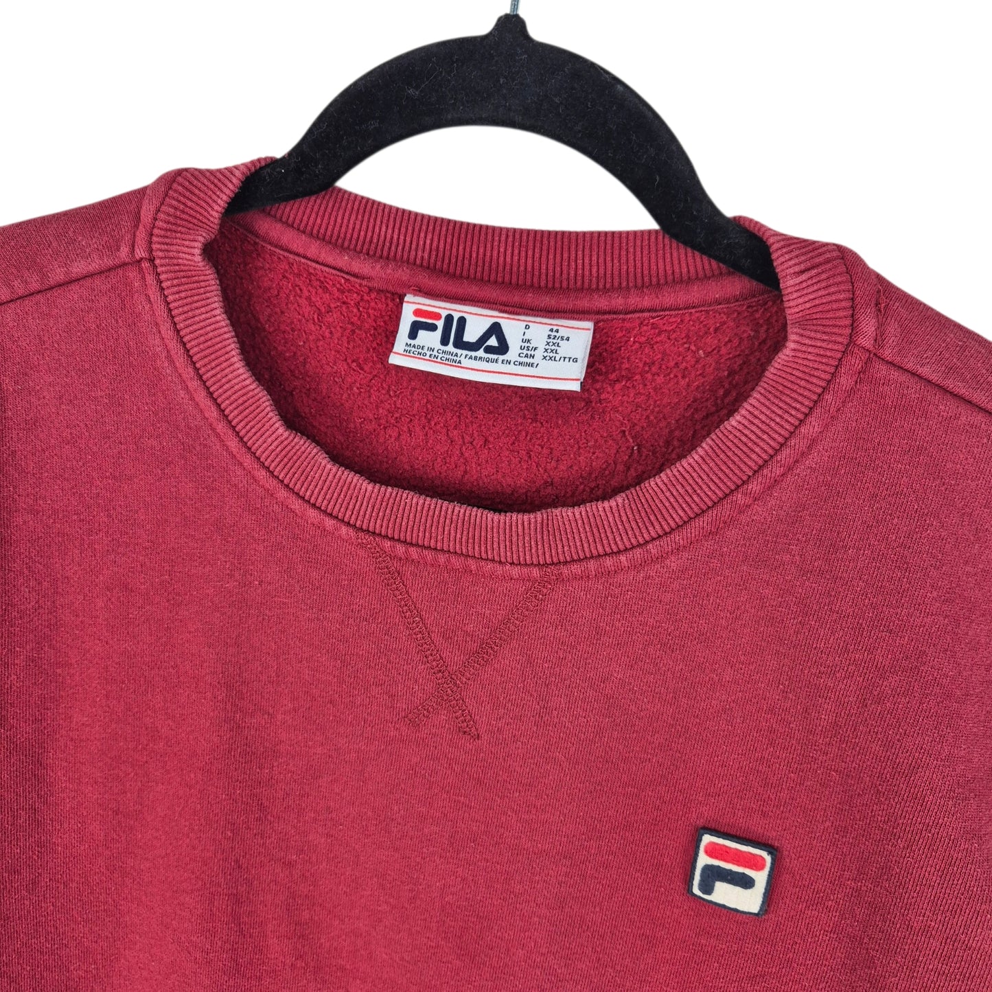 FILA Burgundy Cotton Crewneck Sweater Size 2XL