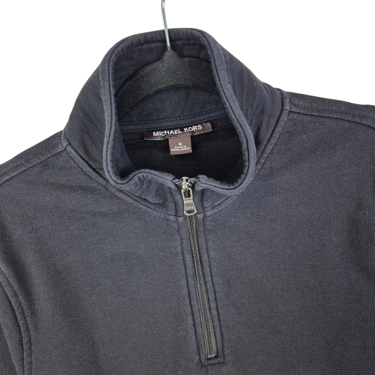 Michael Kors Black Quarter Zip Sweater Size M