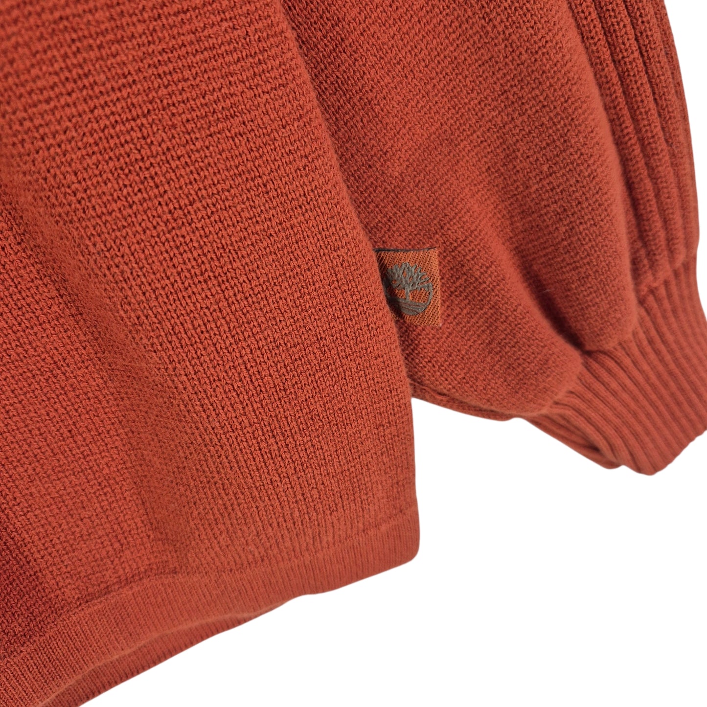 Timberland Clay Orange Crewneck Knit Sweater Size XL