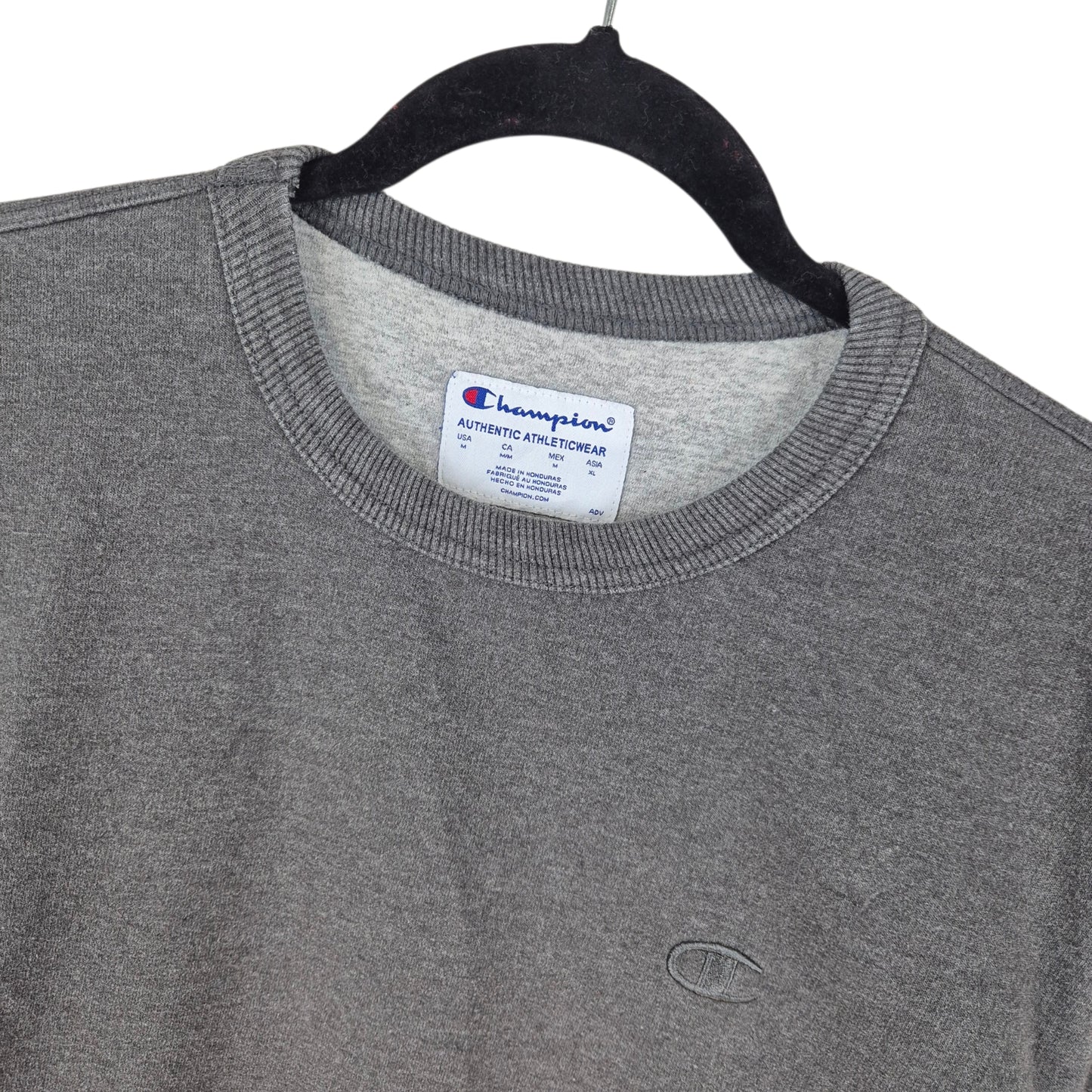 Champion Grey Cotton Crewneck Sweater Size M