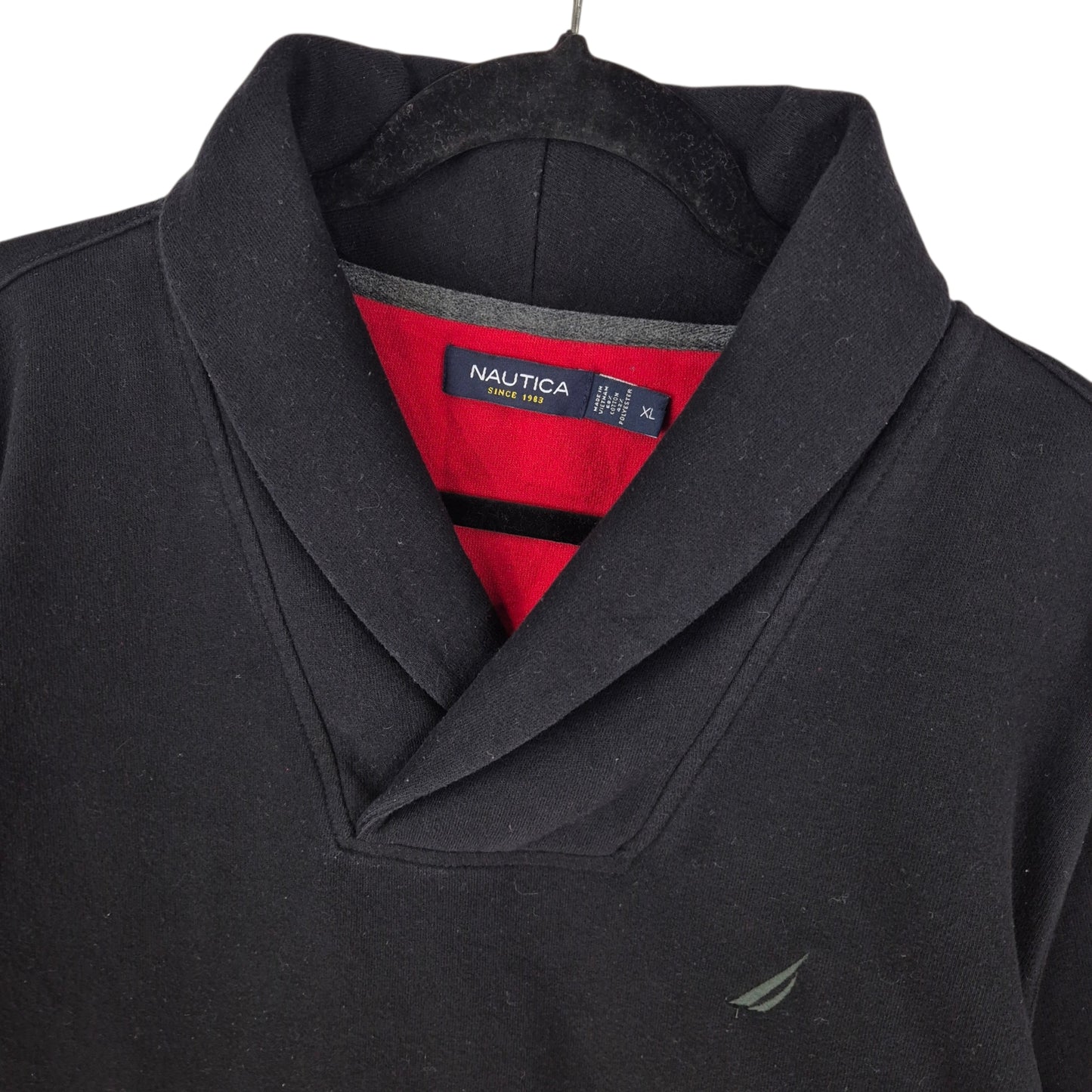 Nautica Black Collared Sweater Size XL