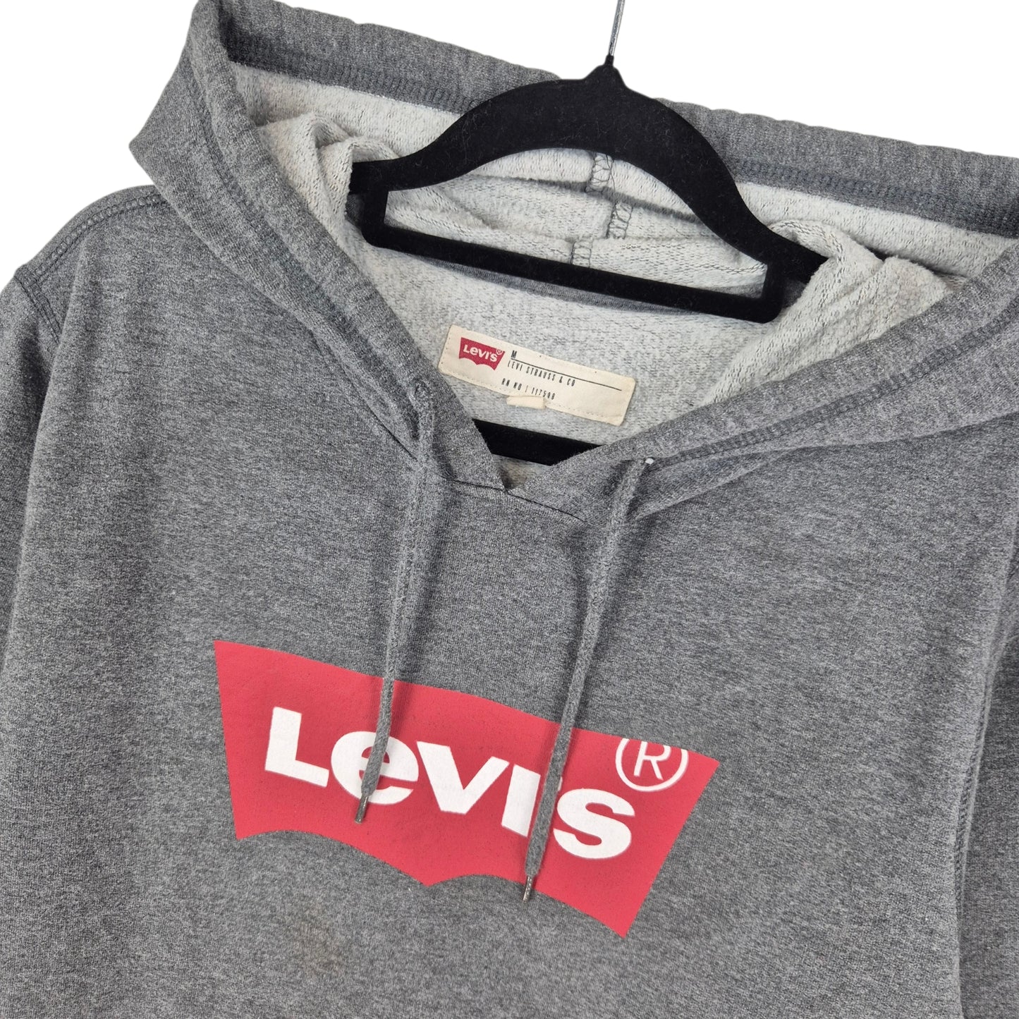 Levis Grey Monogram Hoodie Size M