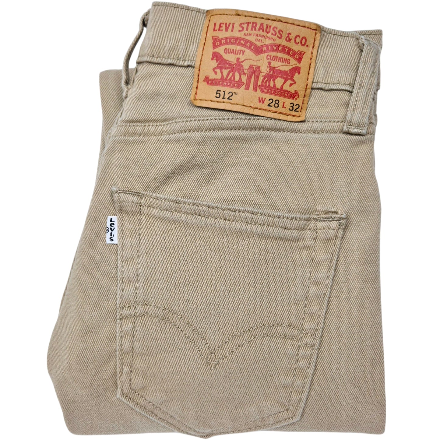 Levis 512 Jeans Light Brown Skinny Denim W28