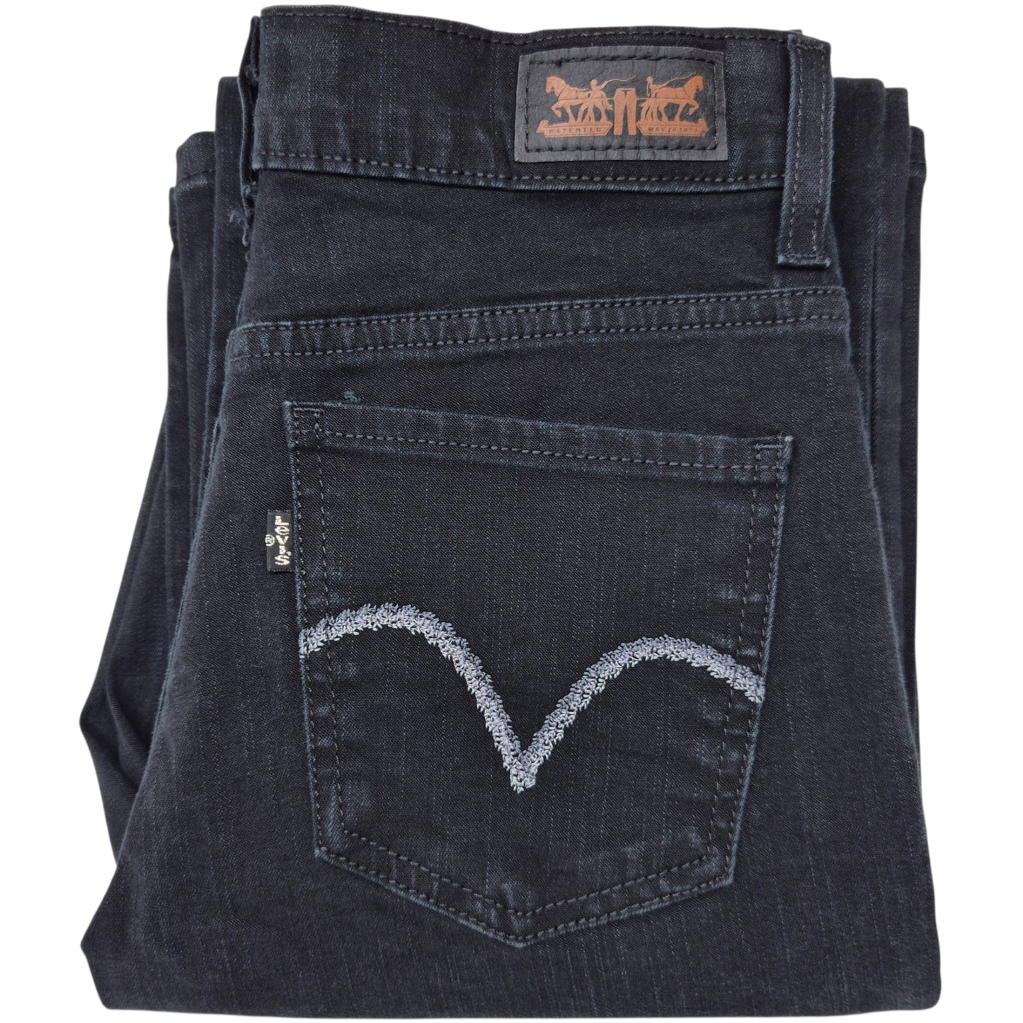 Vintage Levis 512 Jeans Womens Black Perfectly Slimming Bootcut Denim W26