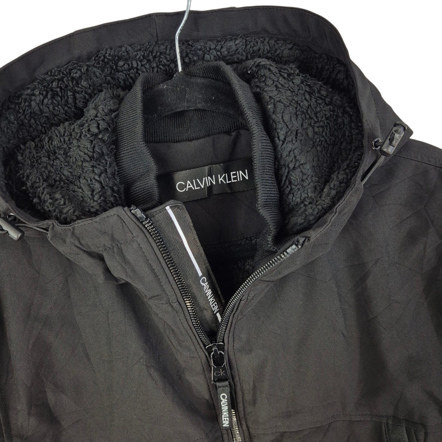 Calvin Klein Black Heavy Fleece Insulated Jacket Size L
