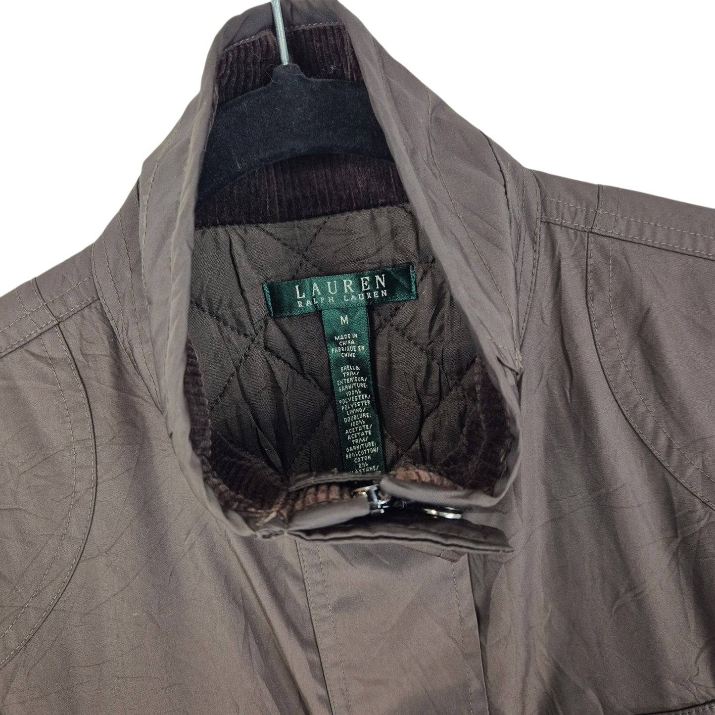 Vintage Ralph Lauren Green Label Womens Brown Quilted Heavy Jacket Size M