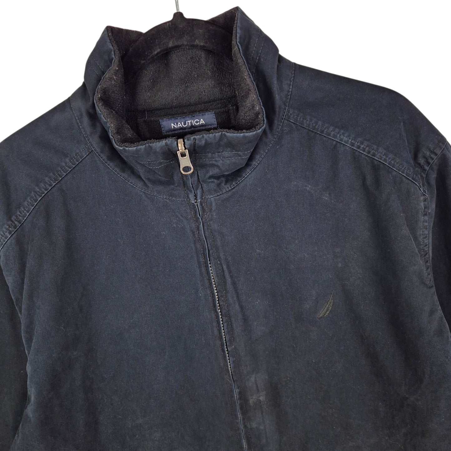 Nautica Dark Blue Fleece Insulated Heavy Jacket Size L