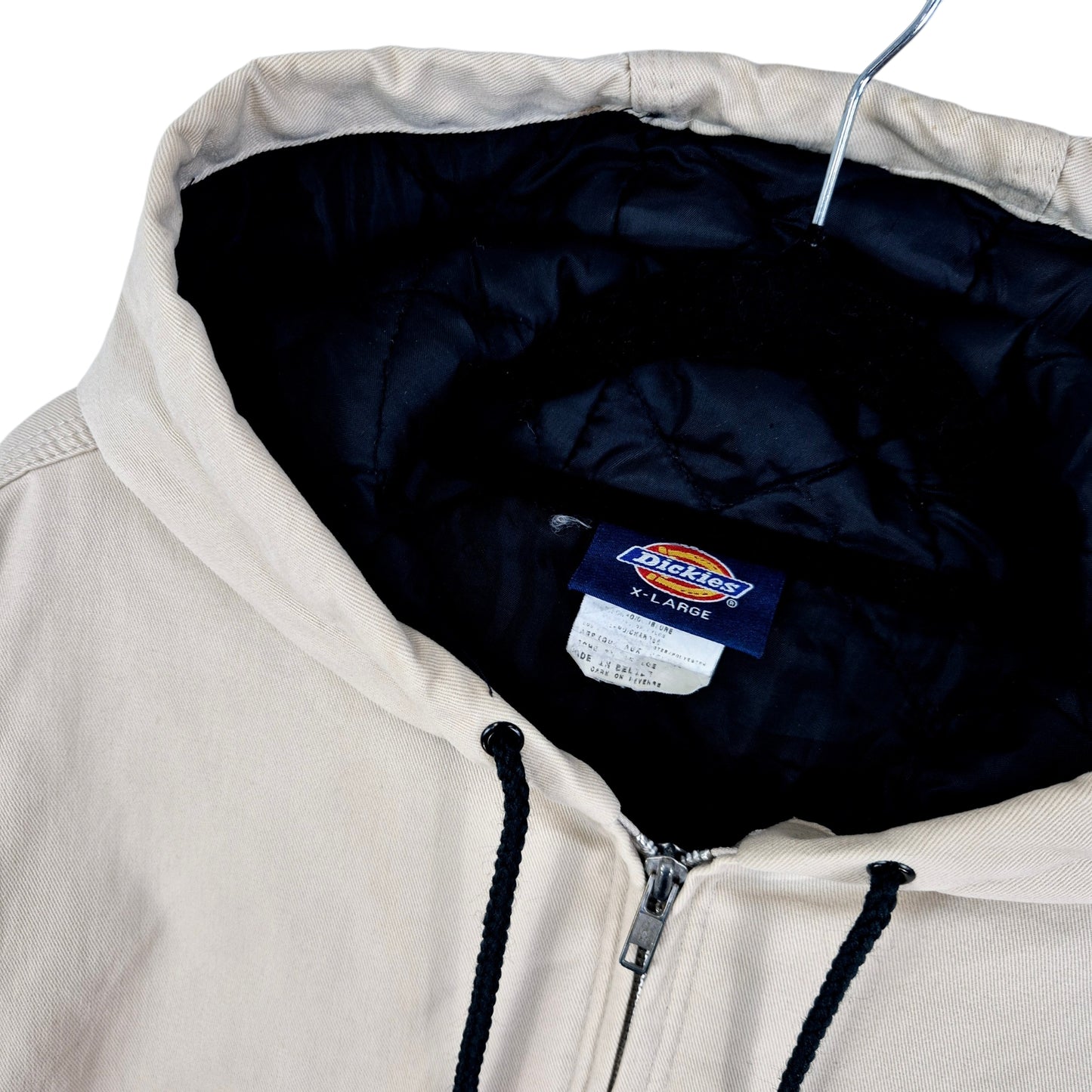Vintage Dickies 90's Light Grey Quilted Heavy Jacket Size XL
