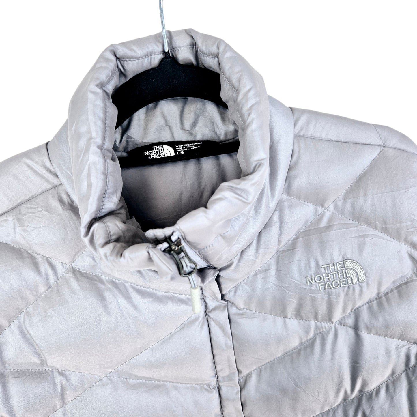 The North Face 550 Womens Grey Puffer Jacket Size L