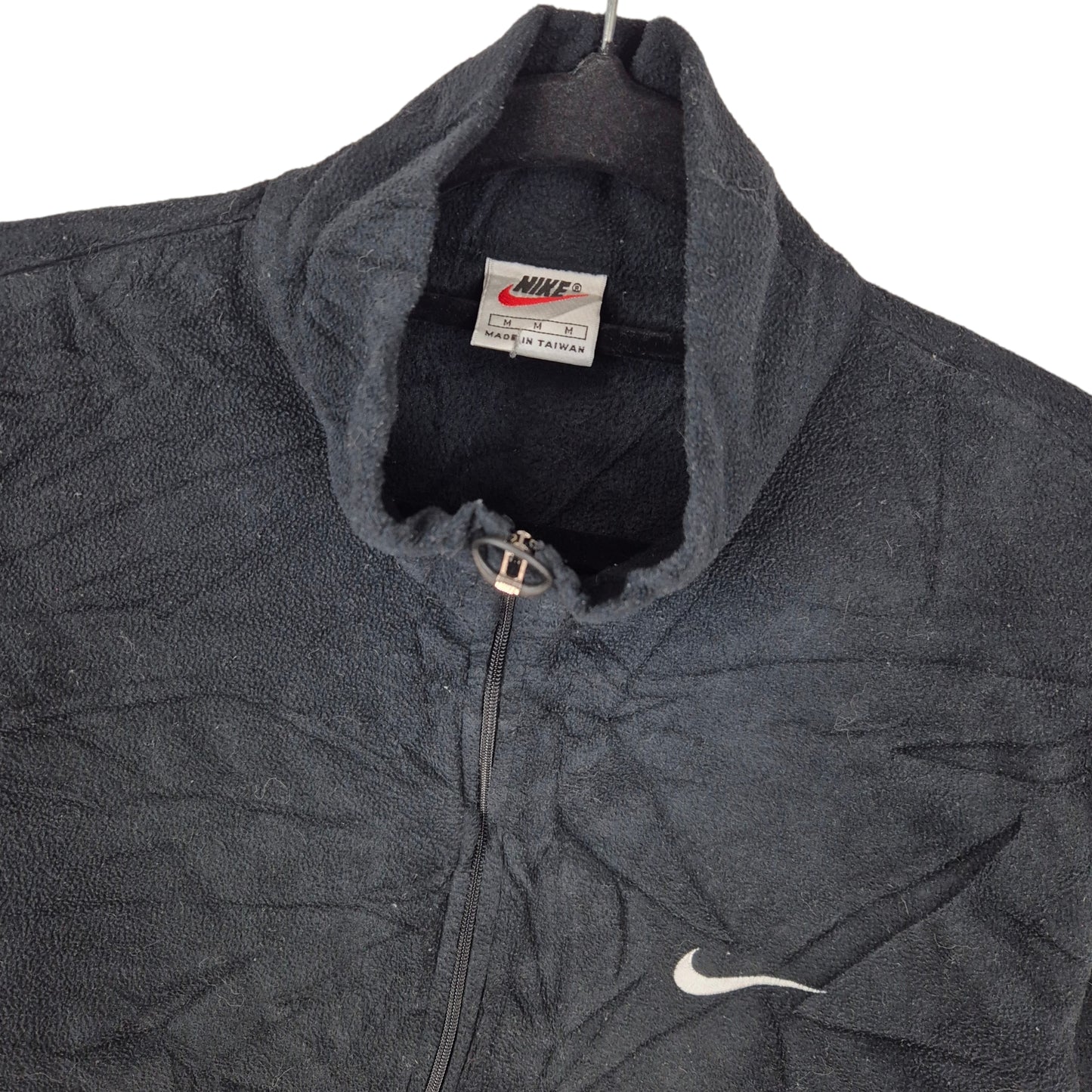 Vintage Nike 90's Black Half Zip Light Fleece Jumper Size M
